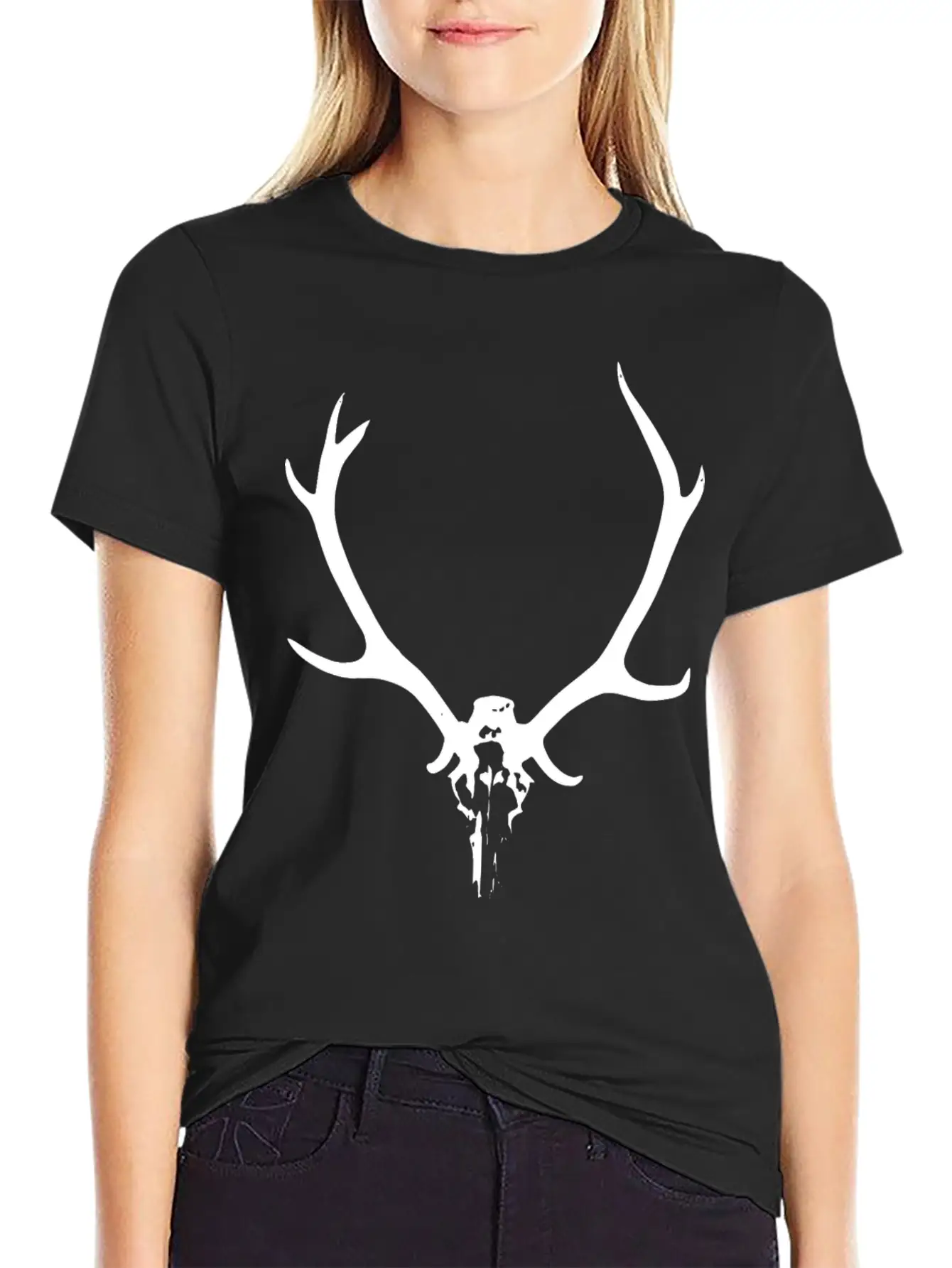 2reborn JÄGER GEWEIH Hunter Deer Wild Solo Wh Unisex Cotton Tee – Relaxed Fit For Any Occasion