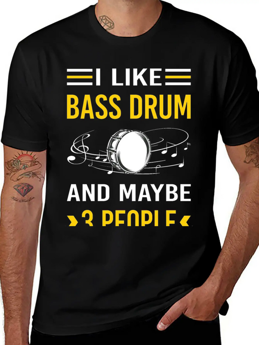 3 People Bass Drum Breathable Soft Cotton T-Shirt – Timeless Casual Look