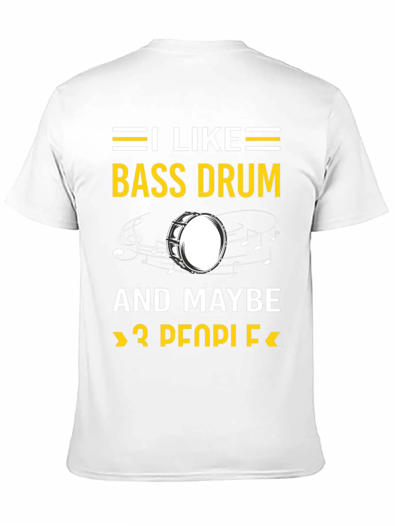 3 People Bass Drum Breathable Soft Cotton T-Shirt – Timeless Casual Look