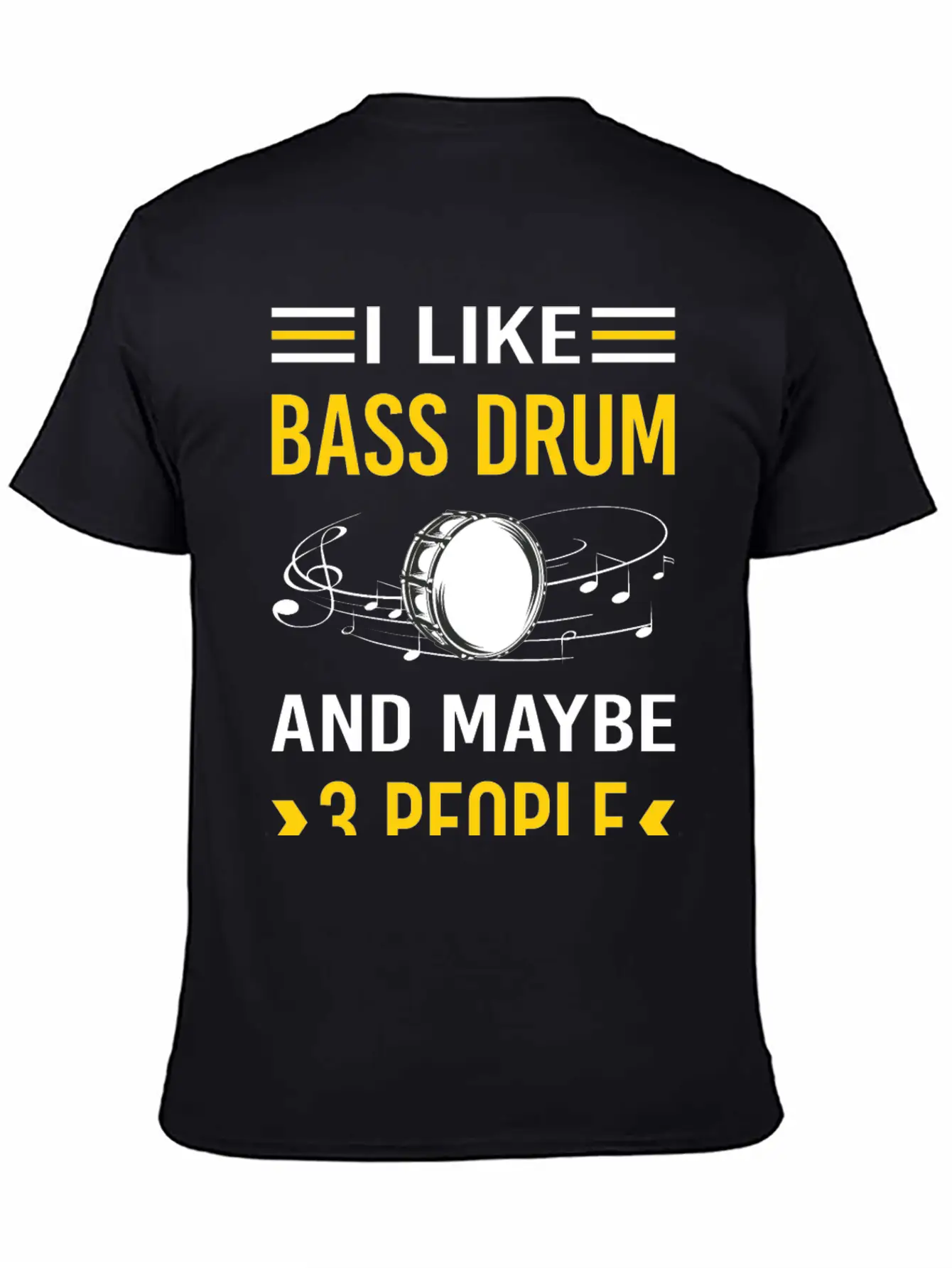3 People Bass Drum Breathable Soft Cotton T-Shirt – Timeless Casual Look