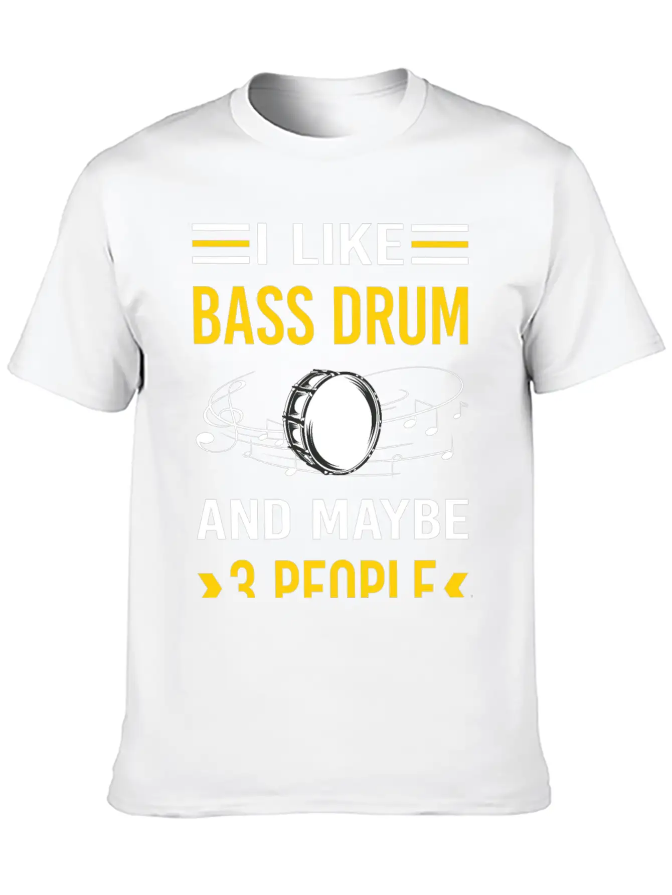 3 People Bass Drum Breathable Soft Cotton T-Shirt – Timeless Casual Look
