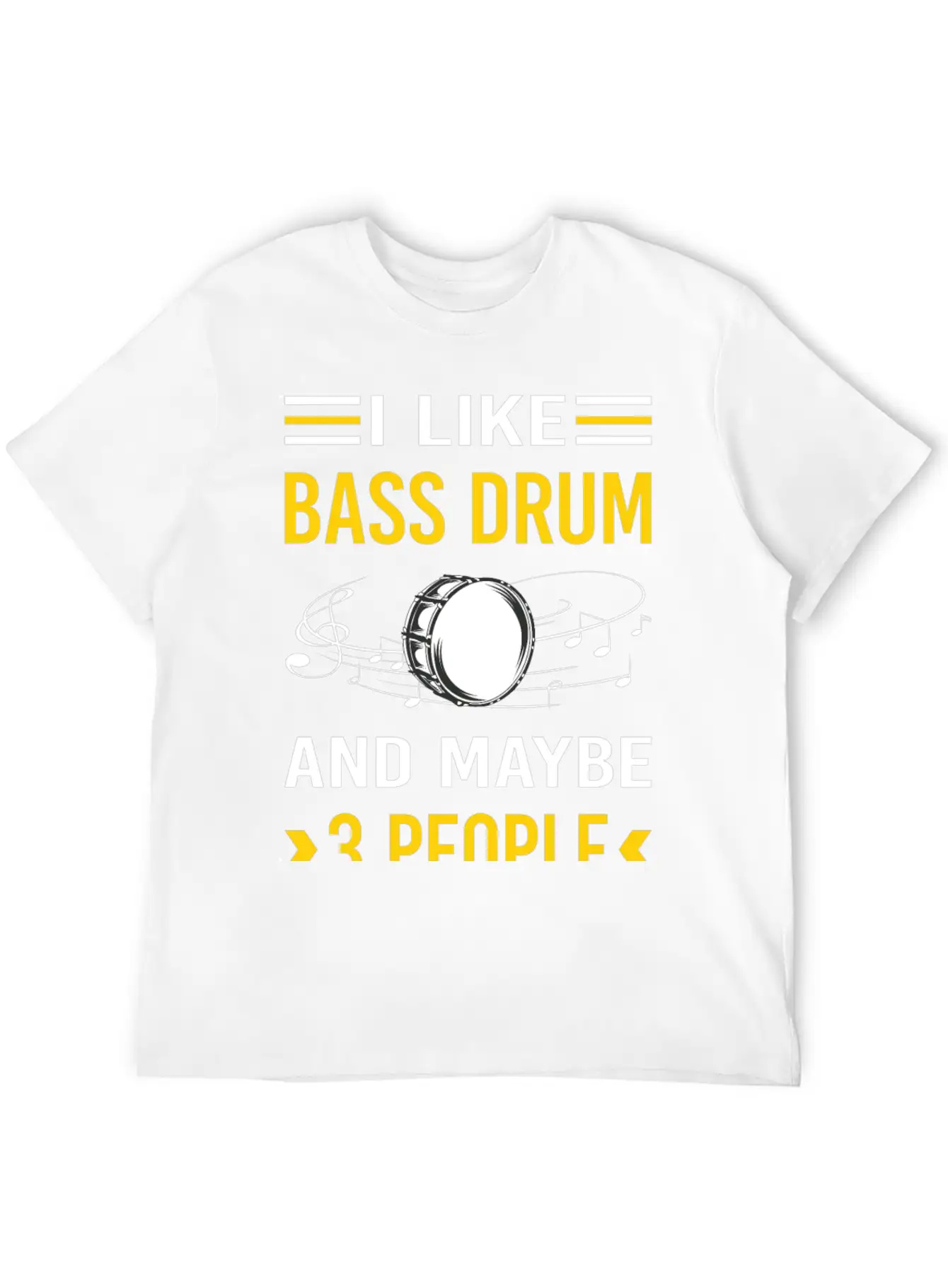 3 People Bass Drum Breathable Soft Cotton T-Shirt – Timeless Casual Look