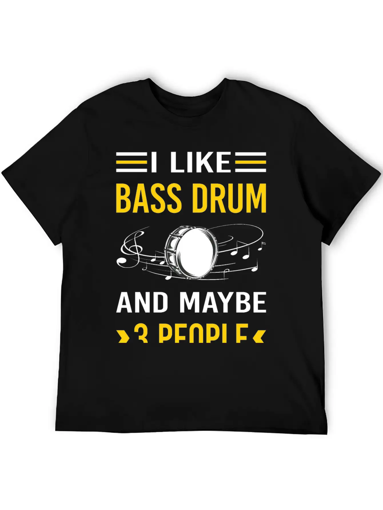 3 People Bass Drum Breathable Soft Cotton T-Shirt – Timeless Casual Look