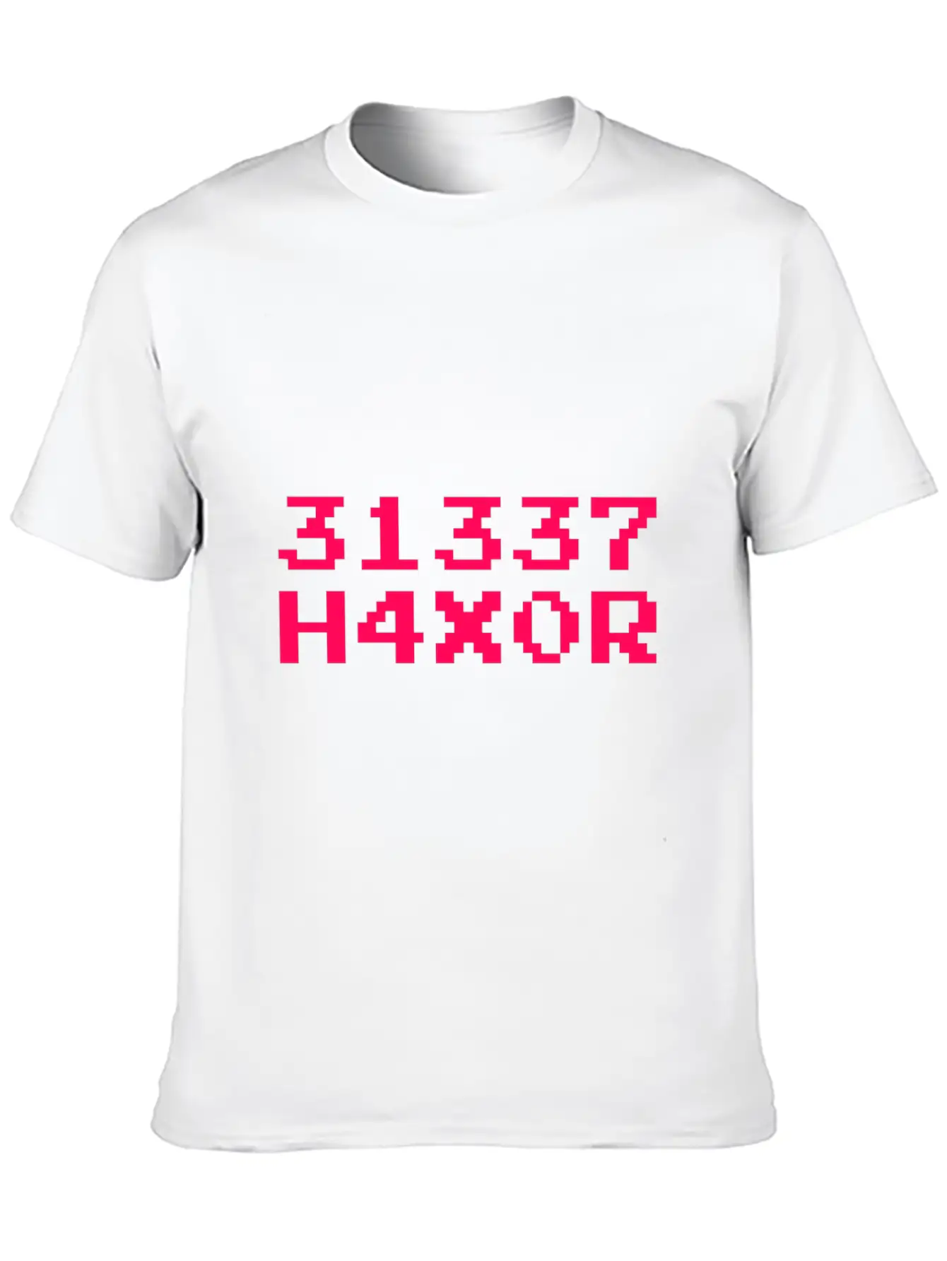 31337 H4X0R Hackers Pixel Art Pixelated Nerd Freak Classic Fit Graphic Tee For Daily Comfort – Unisex Cotton Shirt