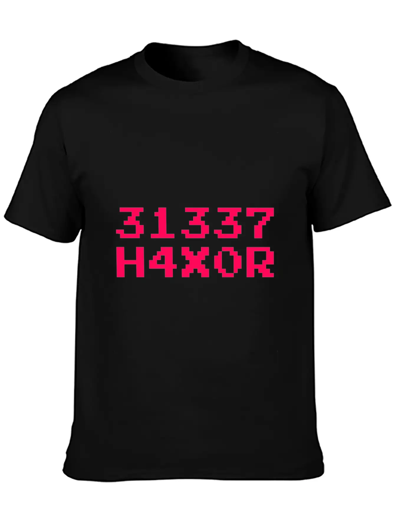31337 H4X0R Hackers Pixel Art Pixelated Nerd Freak Classic Fit Graphic Tee For Daily Comfort – Unisex Cotton Shirt