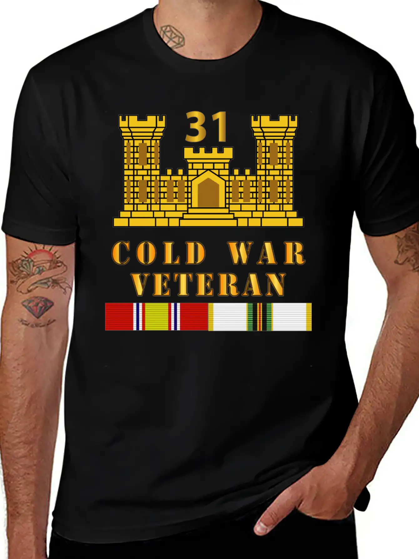 31st Engineer Battalion ENG Branch Cold War Vet Unisex Cotton Tee – Relaxed Fit For Any Occasion