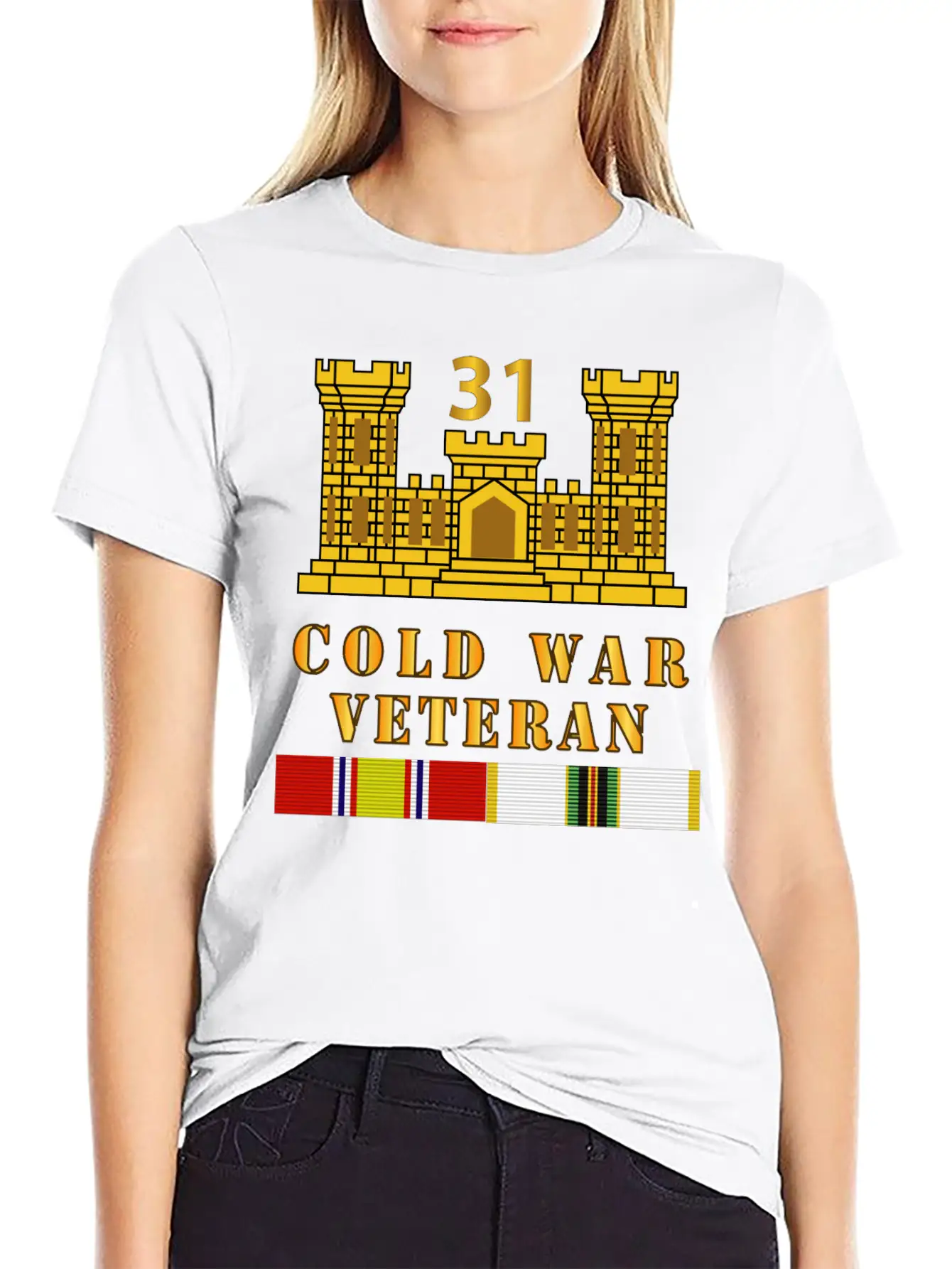31st Engineer Battalion ENG Branch Cold War Vet Unisex Cotton Tee – Relaxed Fit For Any Occasion