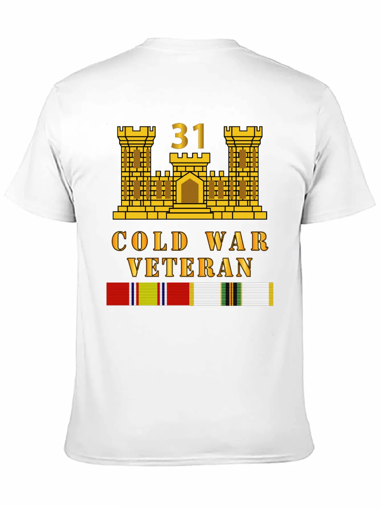 31st Engineer Battalion ENG Branch Cold War Vet Unisex Cotton Tee – Relaxed Fit For Any Occasion