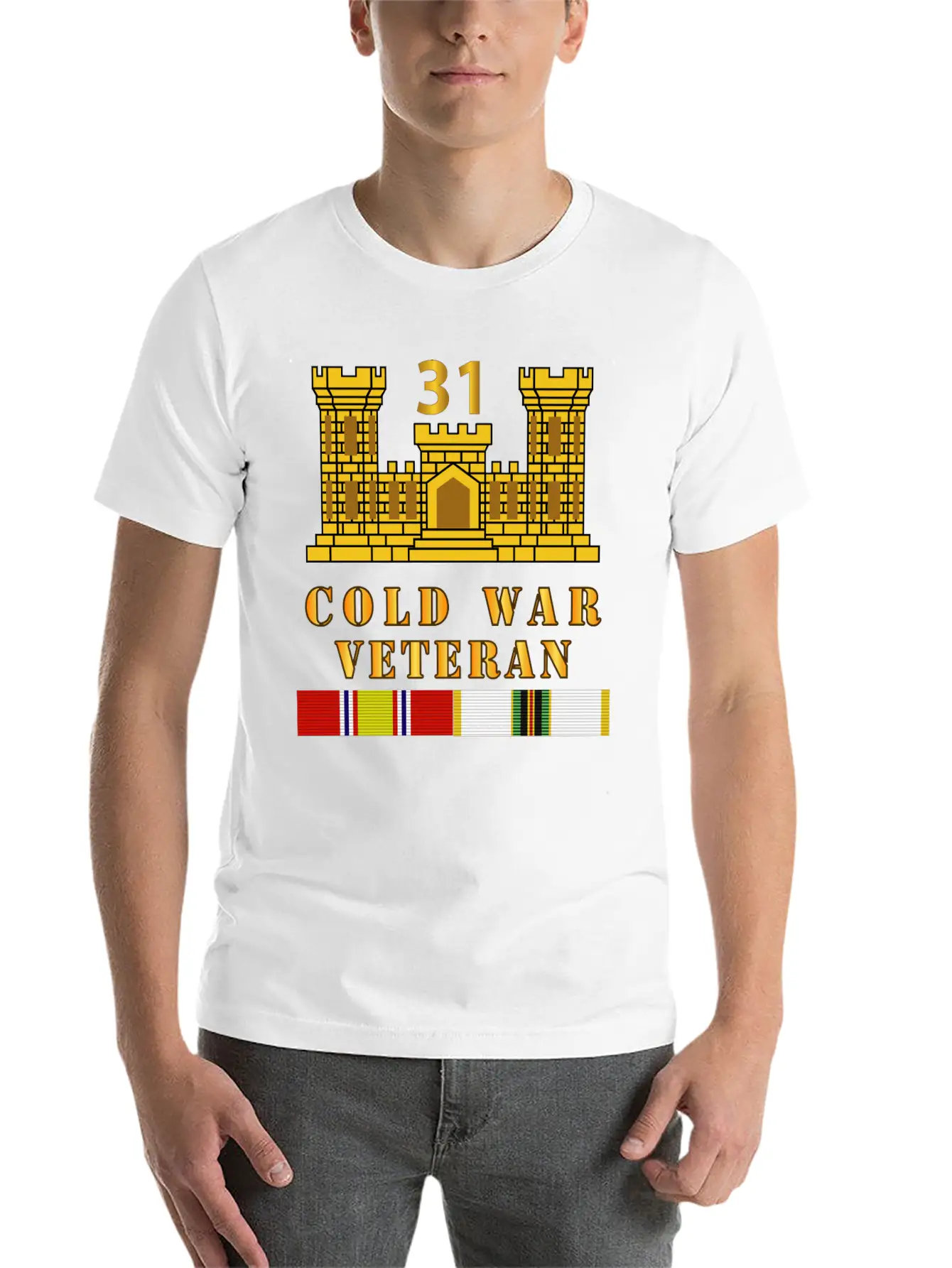 31st Engineer Battalion ENG Branch Cold War Vet Unisex Cotton Tee – Relaxed Fit For Any Occasion