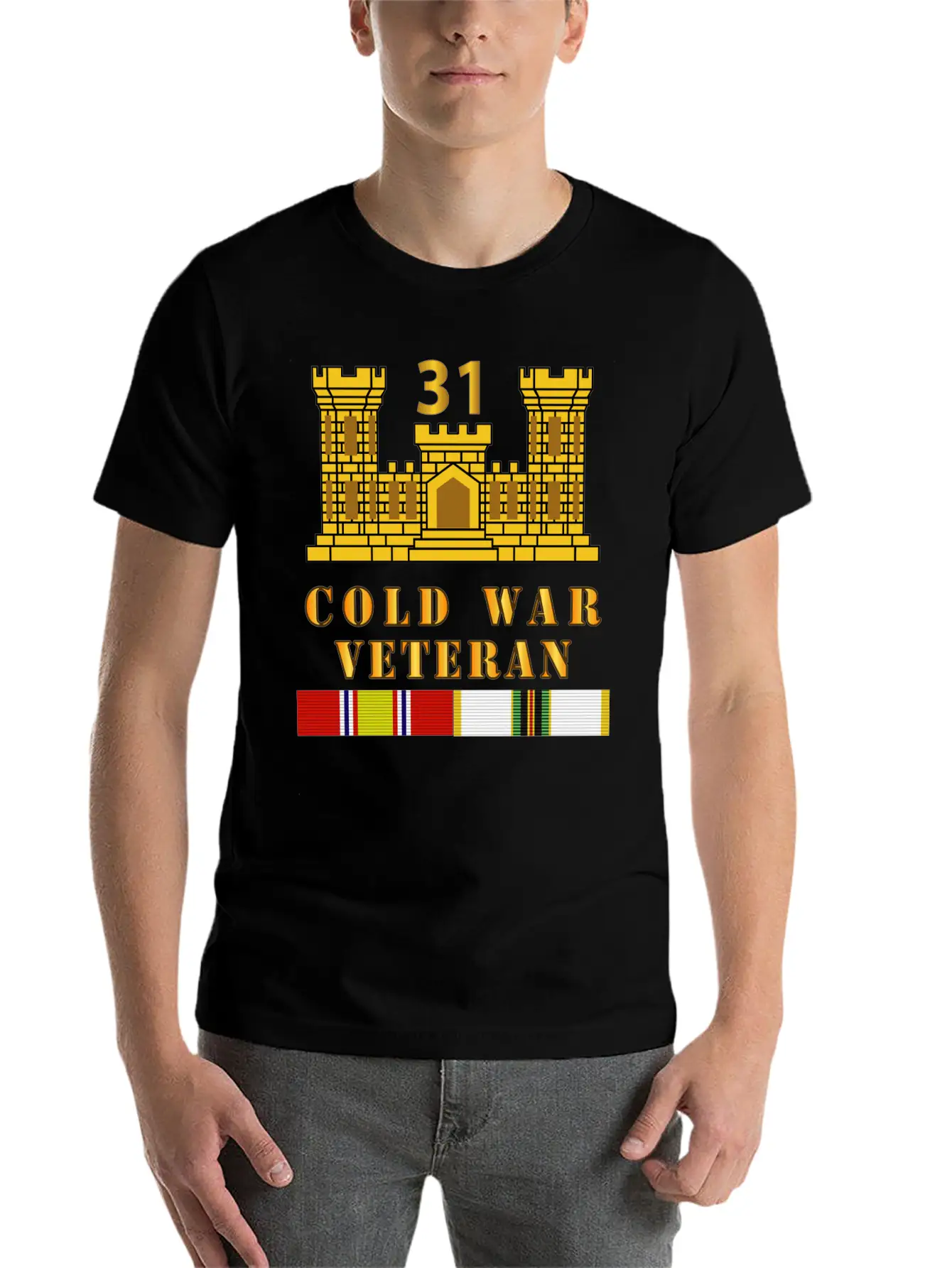 31st Engineer Battalion ENG Branch Cold War Vet Unisex Cotton Tee – Relaxed Fit For Any Occasion