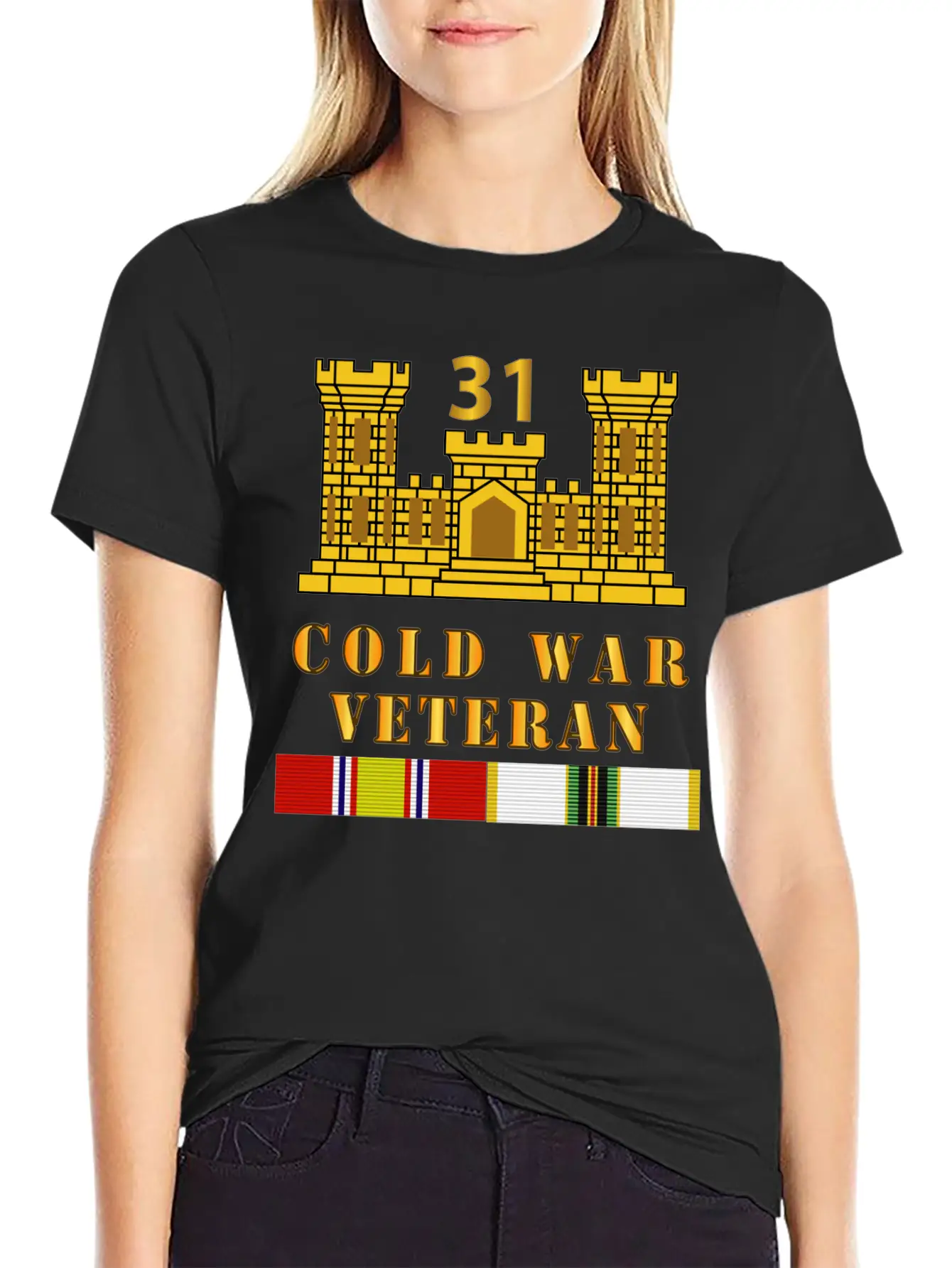 31st Engineer Battalion ENG Branch Cold War Vet Unisex Cotton Tee – Relaxed Fit For Any Occasion