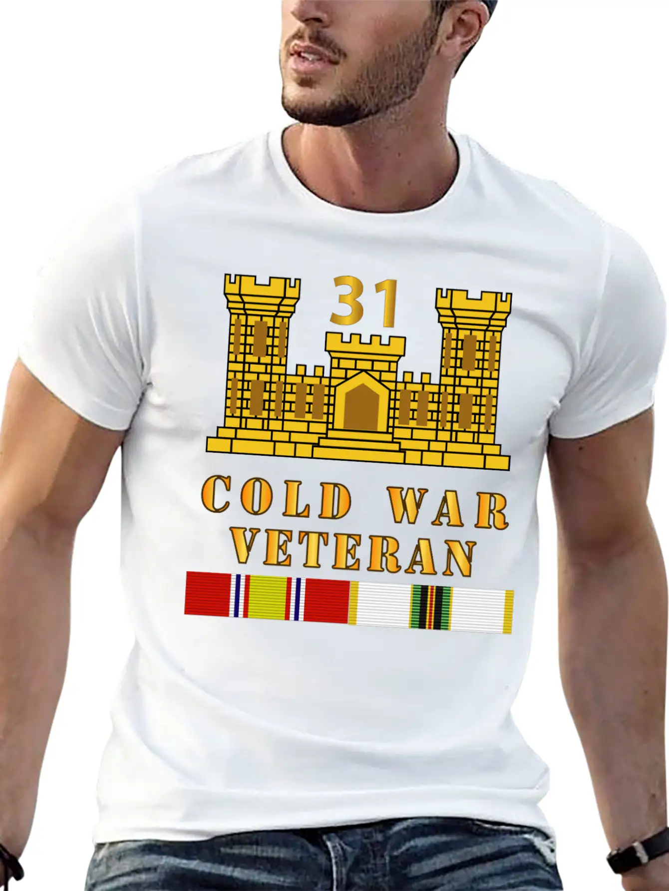 31st Engineer Battalion ENG Branch Cold War Vet Unisex Cotton Tee – Relaxed Fit For Any Occasion