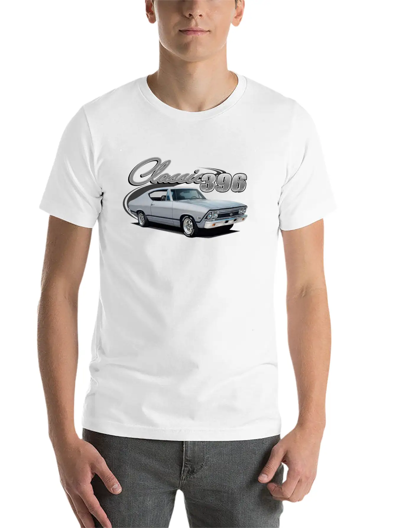 396 Silver Chevelle Unisex Cotton Tee – Relaxed Fit For Any Occasion