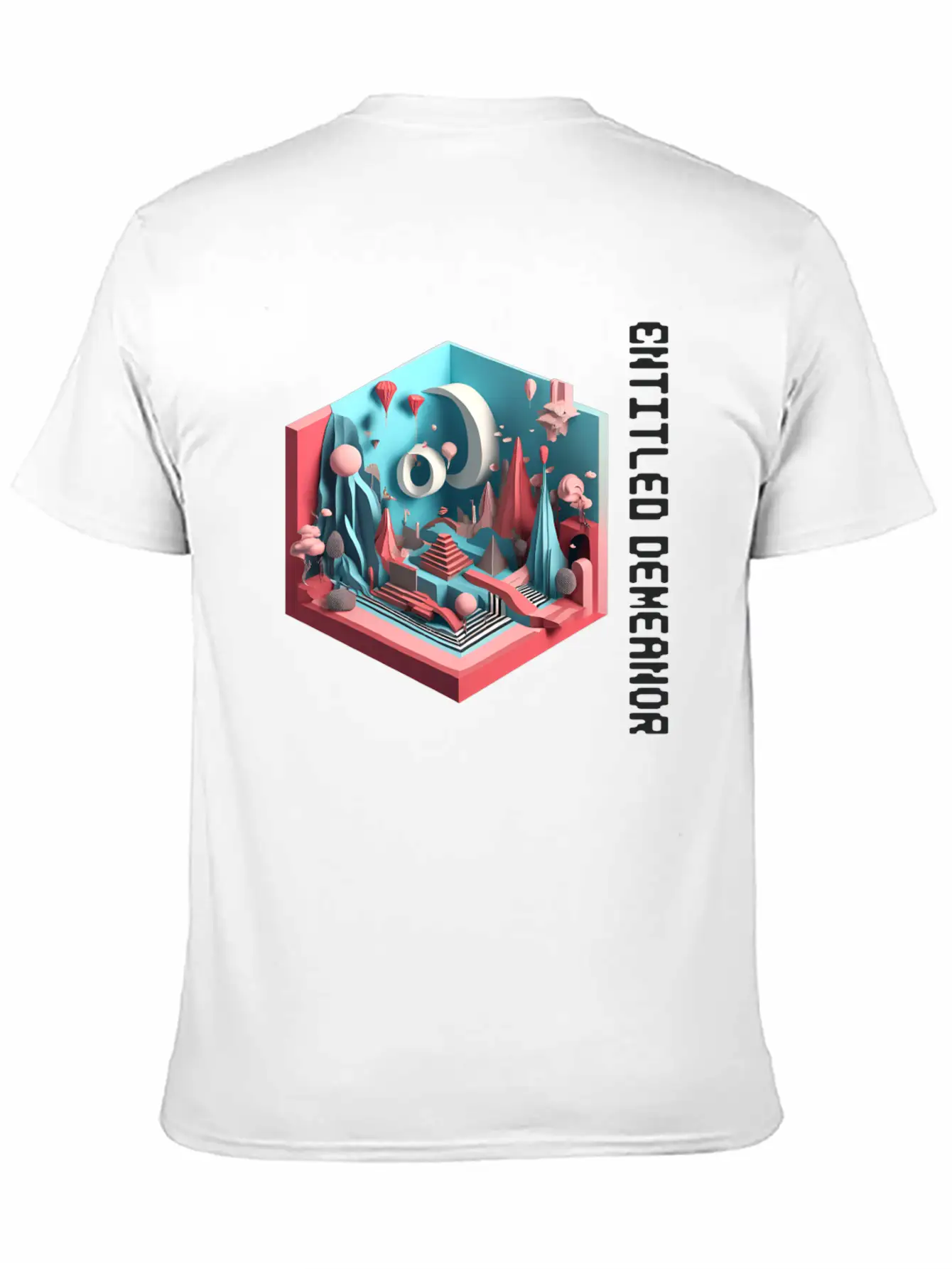 3D Art_ Entiled Demeanor Classic Crew Neck Graphic Tee – Everyday Minimal Look