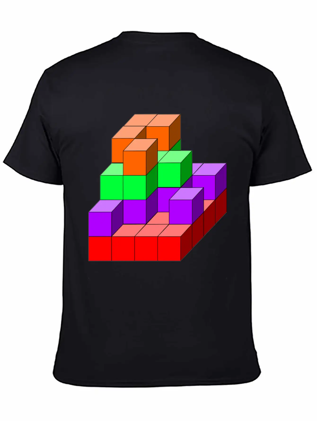 3D Cube 02 Classic Fit Graphic Tee For Daily Comfort – Unisex Cotton Shirt