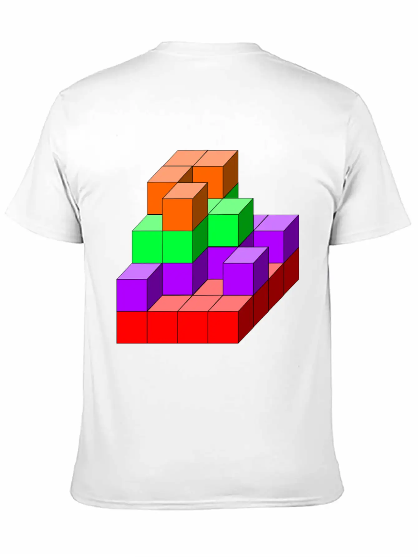 3D Cube 02 Classic Fit Graphic Tee For Daily Comfort – Unisex Cotton Shirt