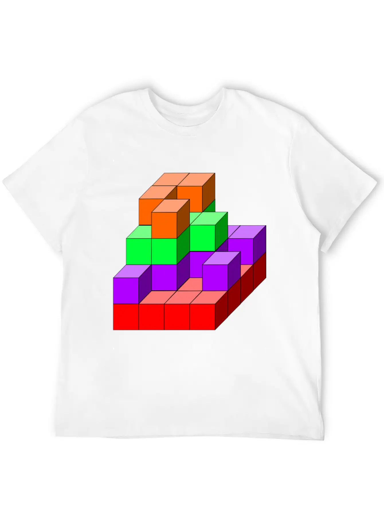 3D Cube 02 Classic Fit Graphic Tee For Daily Comfort – Unisex Cotton Shirt