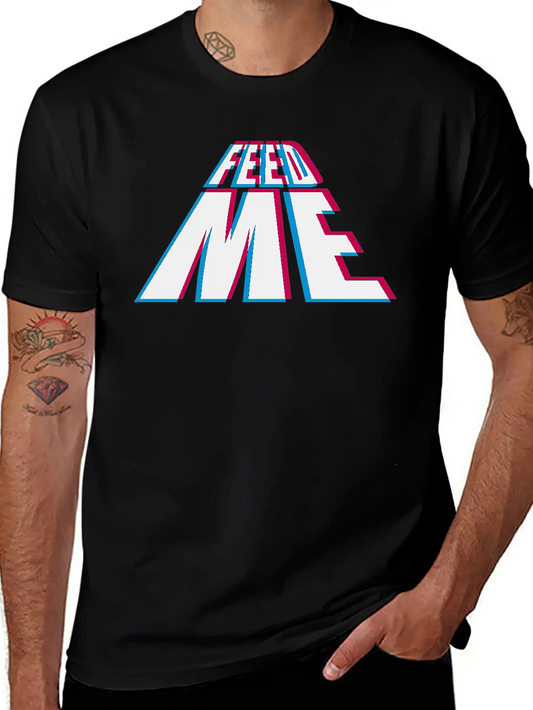 3d Feed Me Fat Fat Overweight Logo Feed Me Eat Hun Soft Cotton Short Sleeve Tee – Unisex Wardrobe Staple