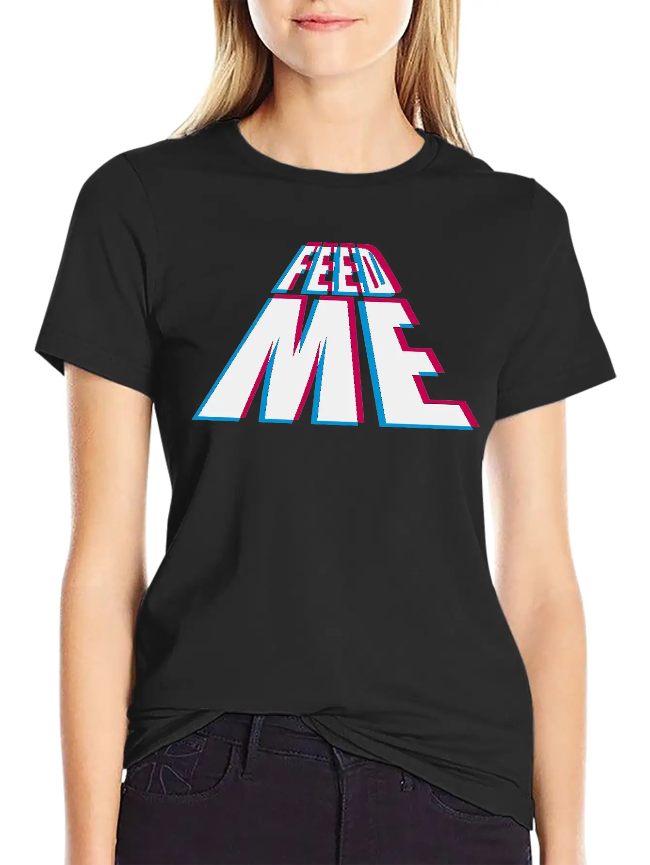 3d Feed Me Fat Fat Overweight Logo Feed Me Eat Hun Soft Cotton Short Sleeve Tee – Unisex Wardrobe Staple