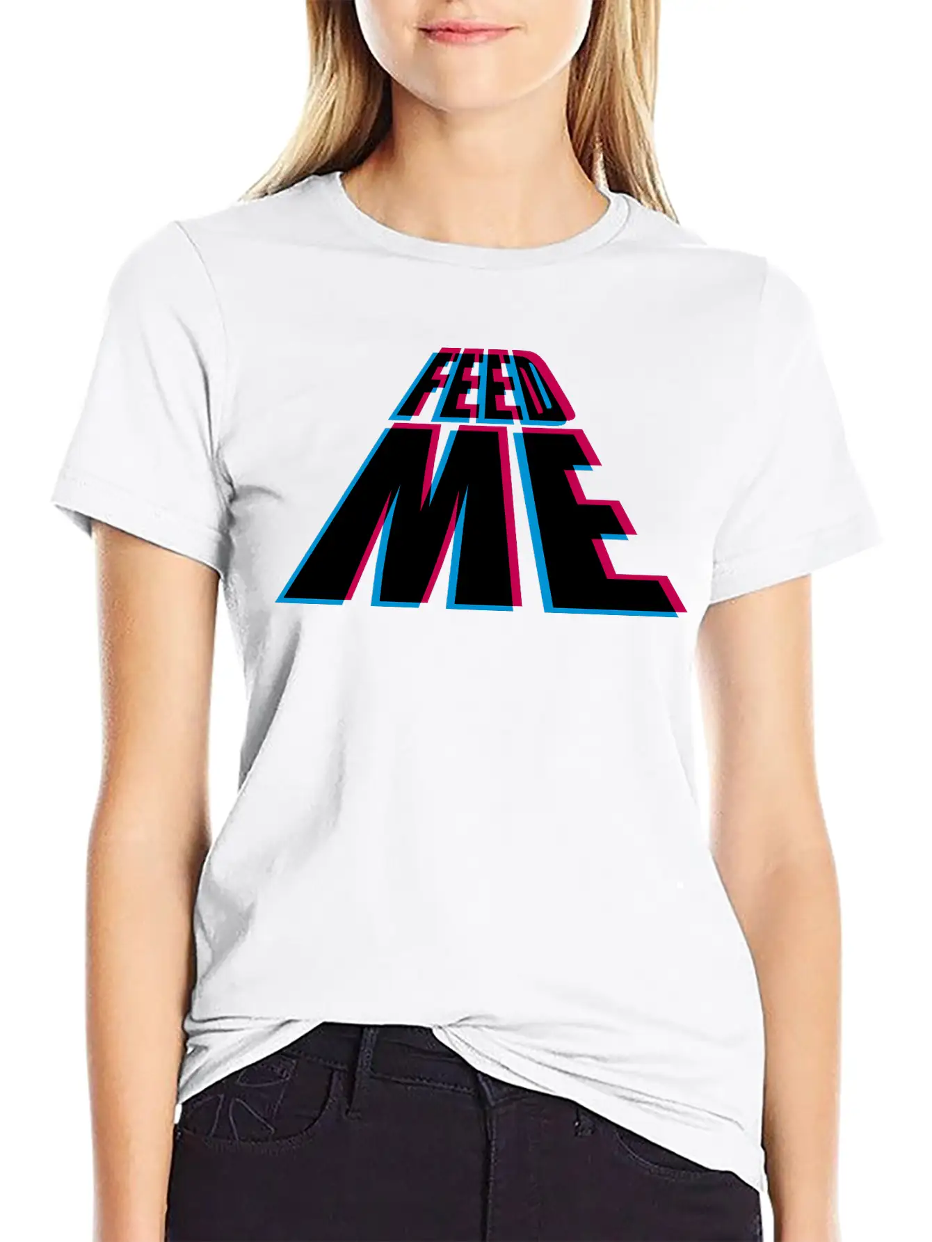 3d Feed Me Fat Fat Overweight Logo Feed Me Eat Hun Soft Cotton Short Sleeve Tee – Unisex Wardrobe Staple