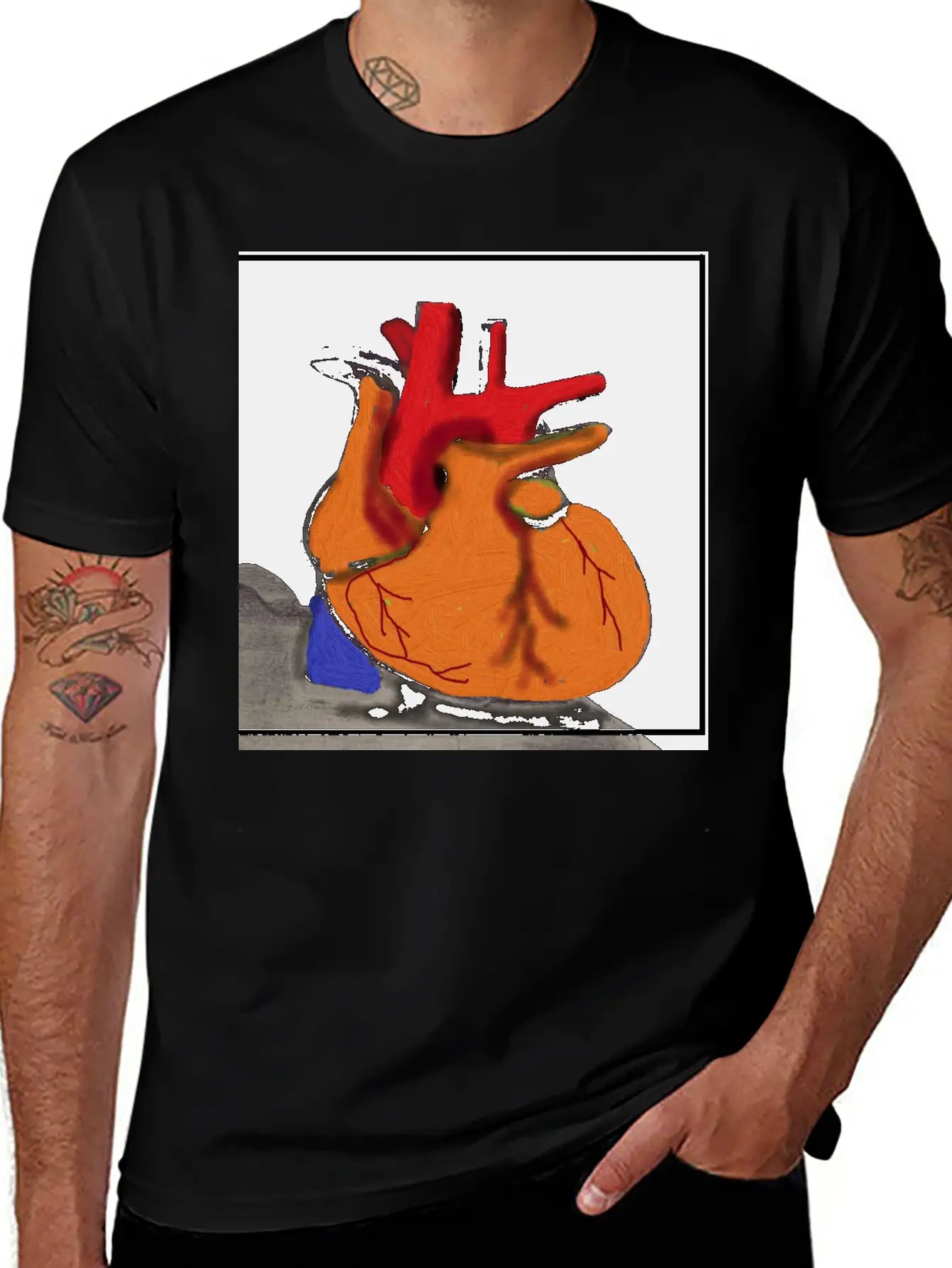 3D HEART Unisex Cotton Tee – Relaxed Fit For Any Occasion