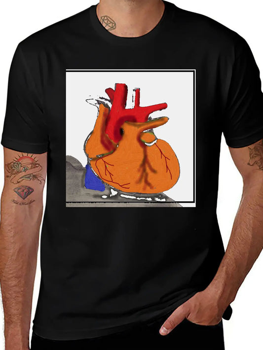3D HEART Unisex Cotton Tee – Relaxed Fit For Any Occasion
