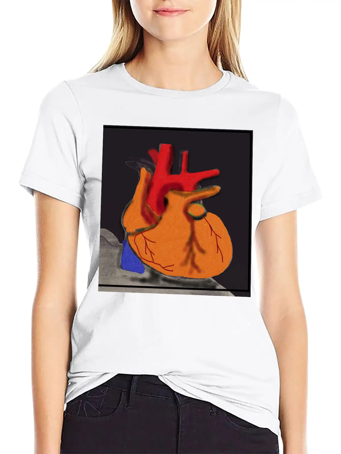 3D HEART Unisex Cotton Tee – Relaxed Fit For Any Occasion