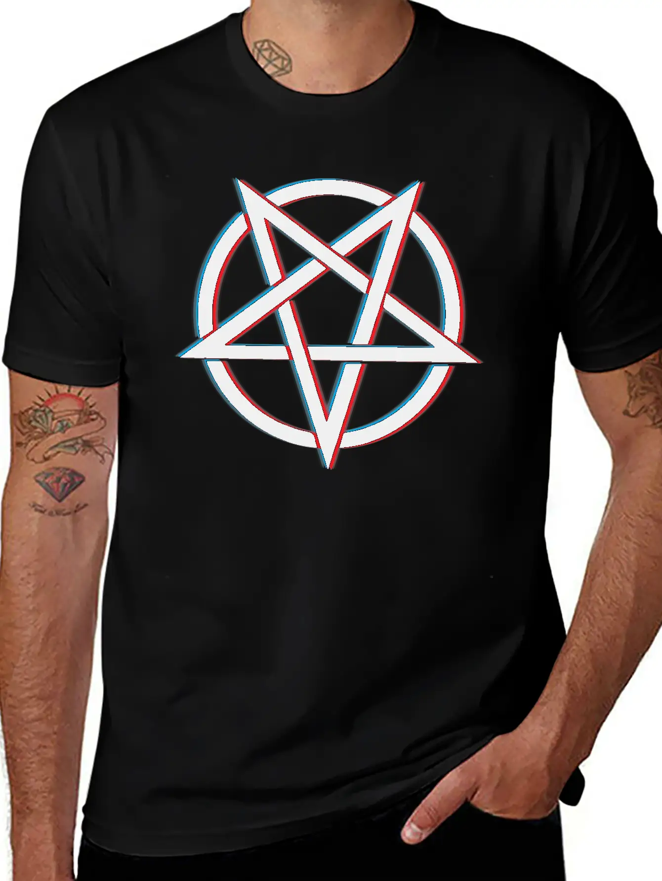 3D Pentagram Essential Unisex Summer Tee – Soft Cotton Casual Fit