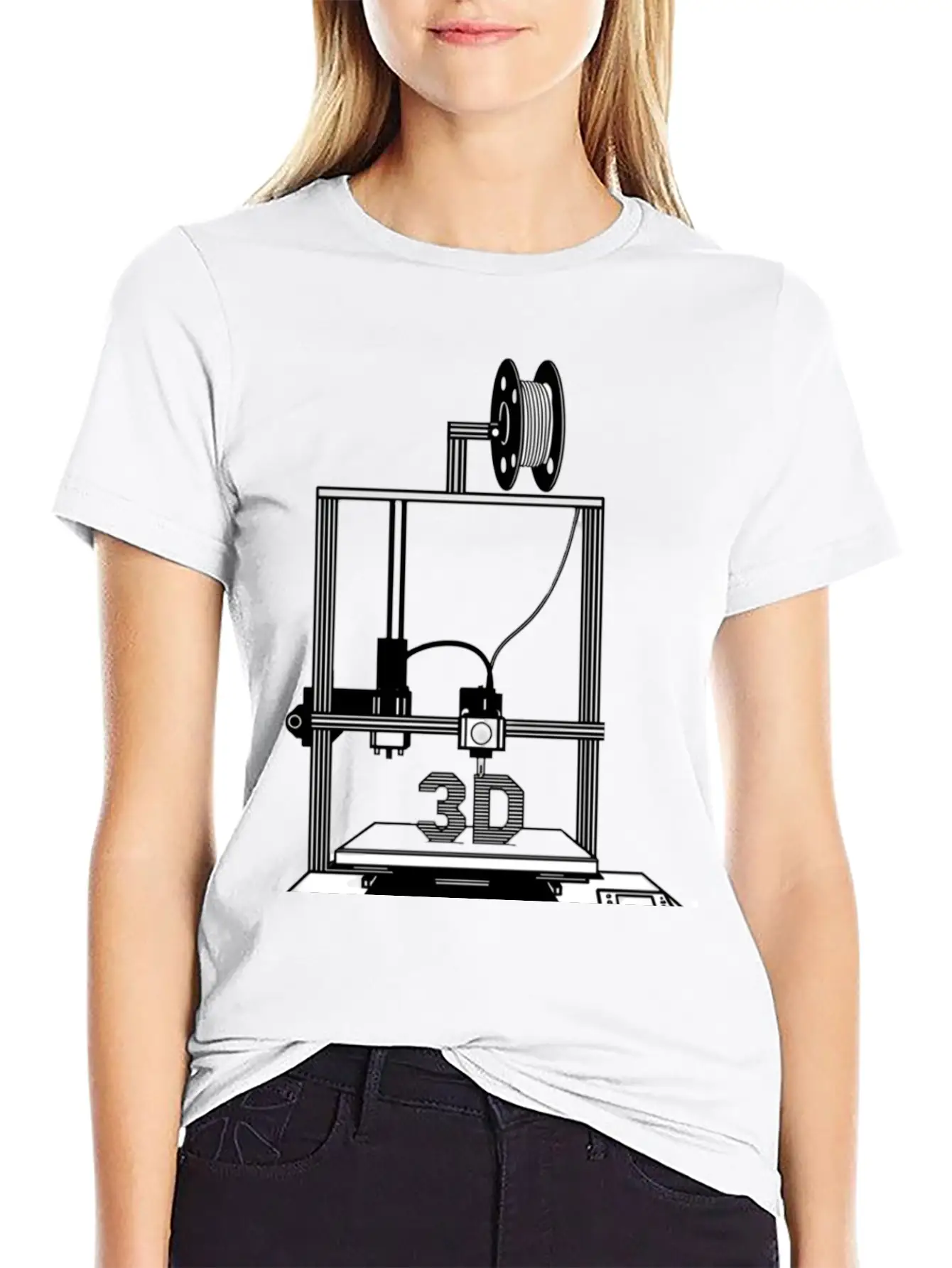 3D Printer,Art For Men Women 3D Printing Printer Unisex Cotton Tee – Relaxed Fit For Any Occasion