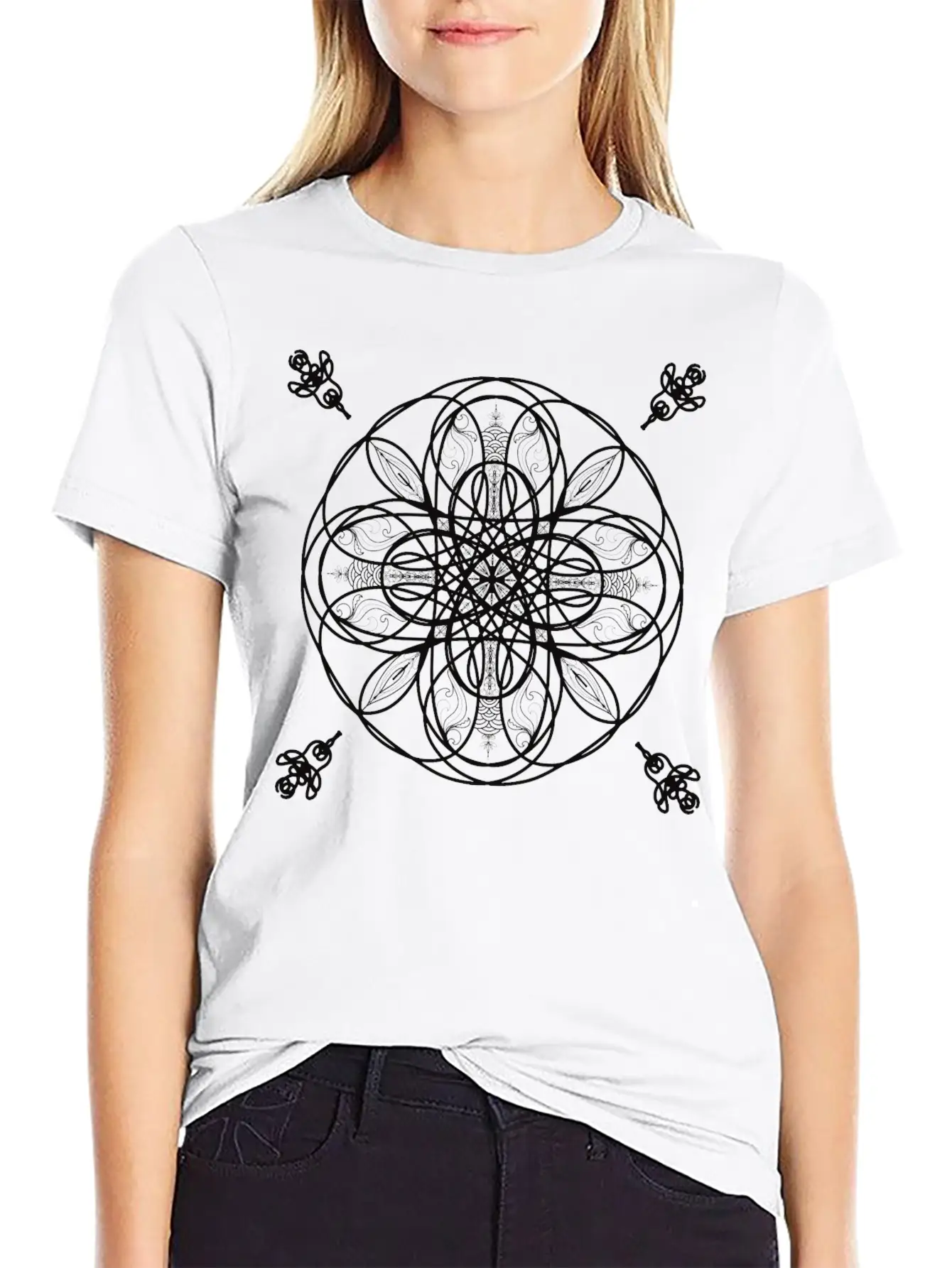 4 Elements, Earth Water Air Fire, Natural Mandala Breathable Soft Cotton T-Shirt – Timeless Casual Look