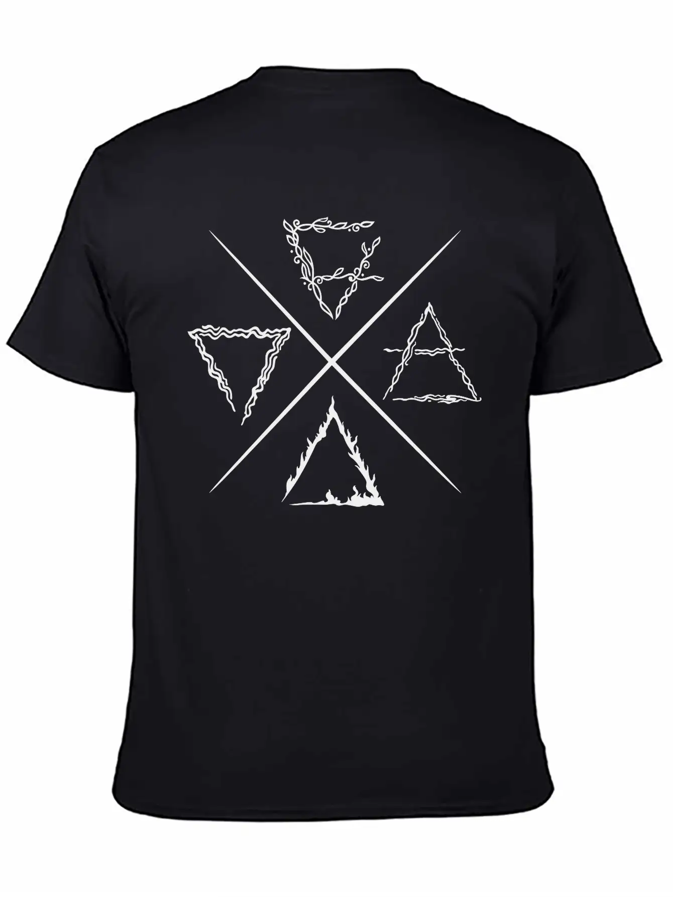4 Elements Symbols Unisex Cotton Tee – Relaxed Fit For Any Occasion