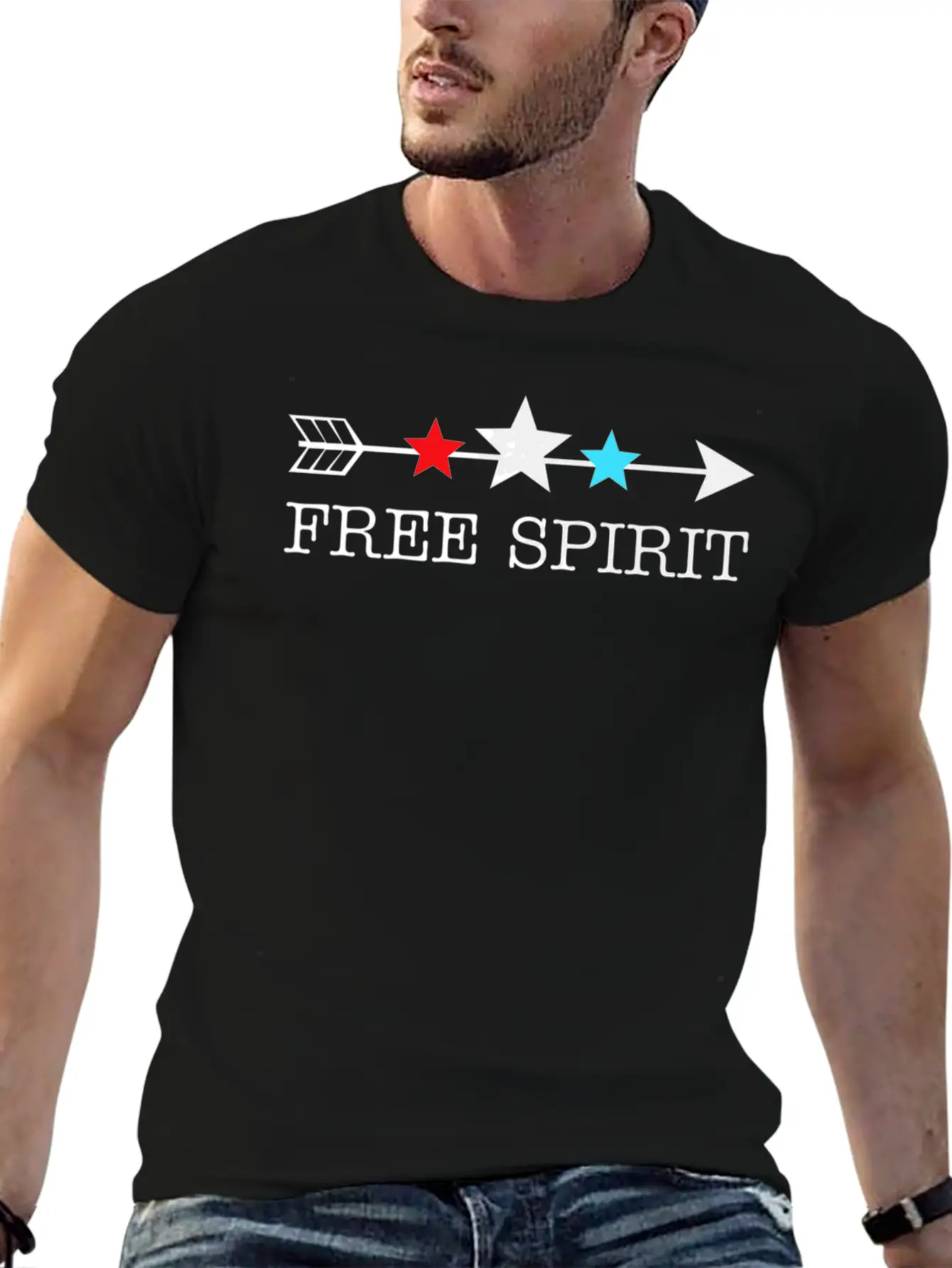 4th Of July Arrow Stars Free Spirit Essential Unisex Summer Tee – Soft Cotton Casual Fit