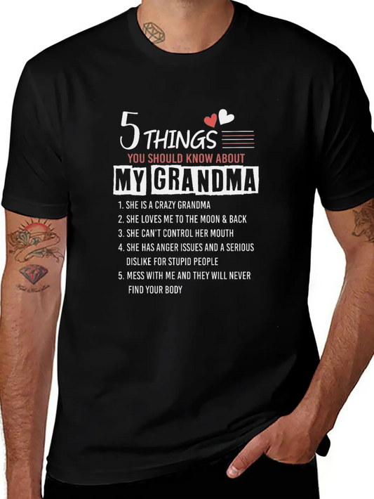 5 Things You Should Know About My Grandma Soft Cotton Short Sleeve Tee – Unisex Wardrobe Staple
