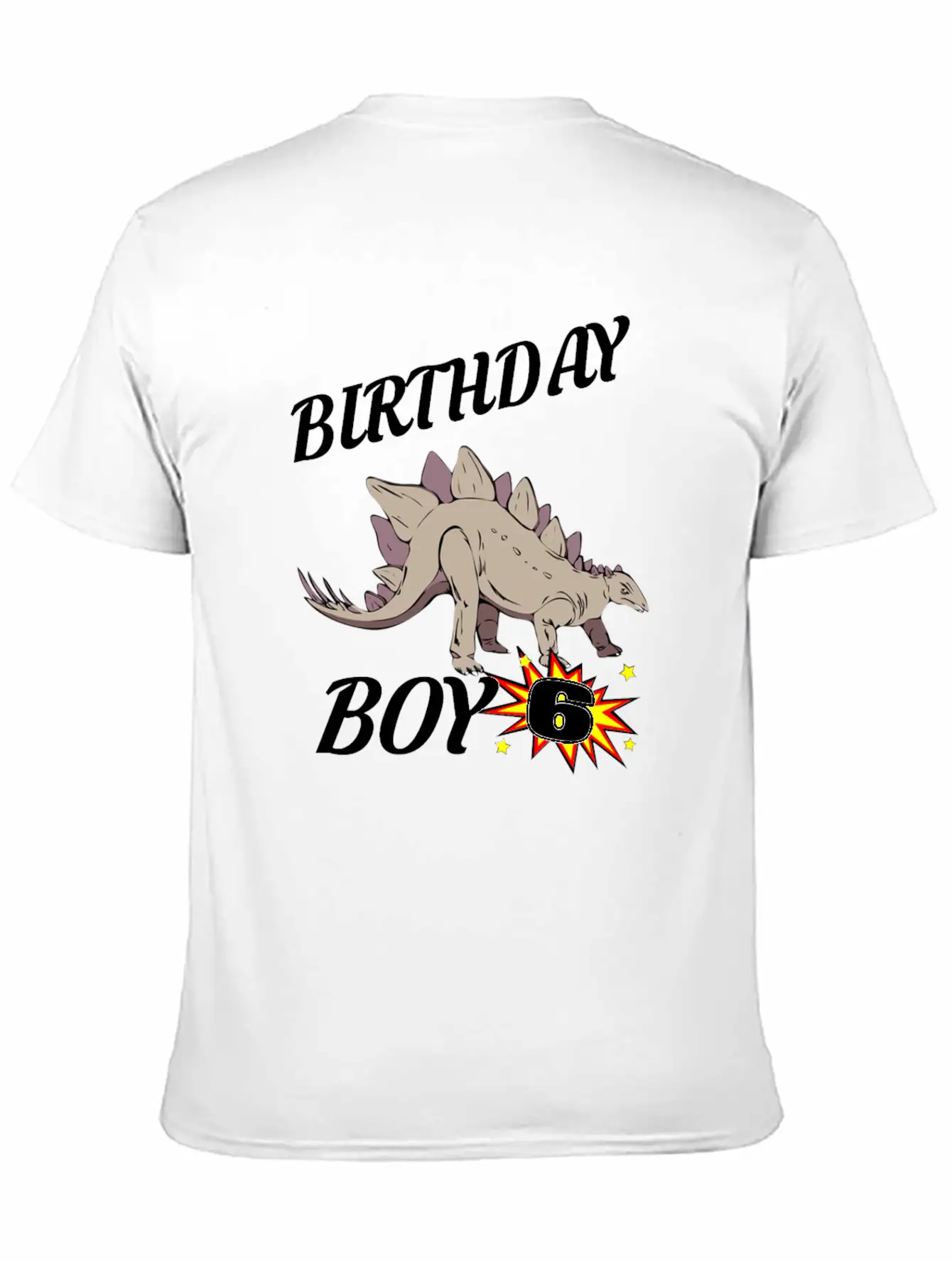 6 Years Old Birthday Design Dinosaur GifDesign Lightweight Cotton T-Shirt – Daily Comfort Graphic Shirt
