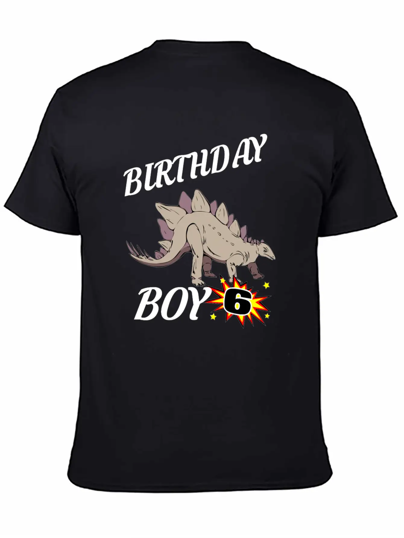 6 Years Old Birthday Design Dinosaur GifDesign Lightweight Cotton T-Shirt – Daily Comfort Graphic Shirt