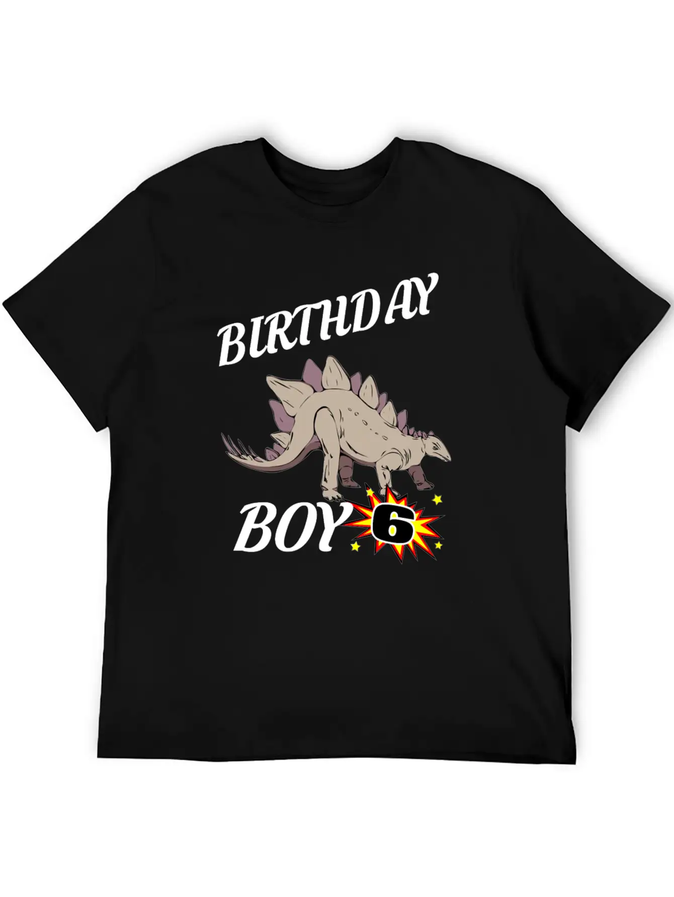 6 Years Old Birthday Design Dinosaur GifDesign Lightweight Cotton T-Shirt – Daily Comfort Graphic Shirt
