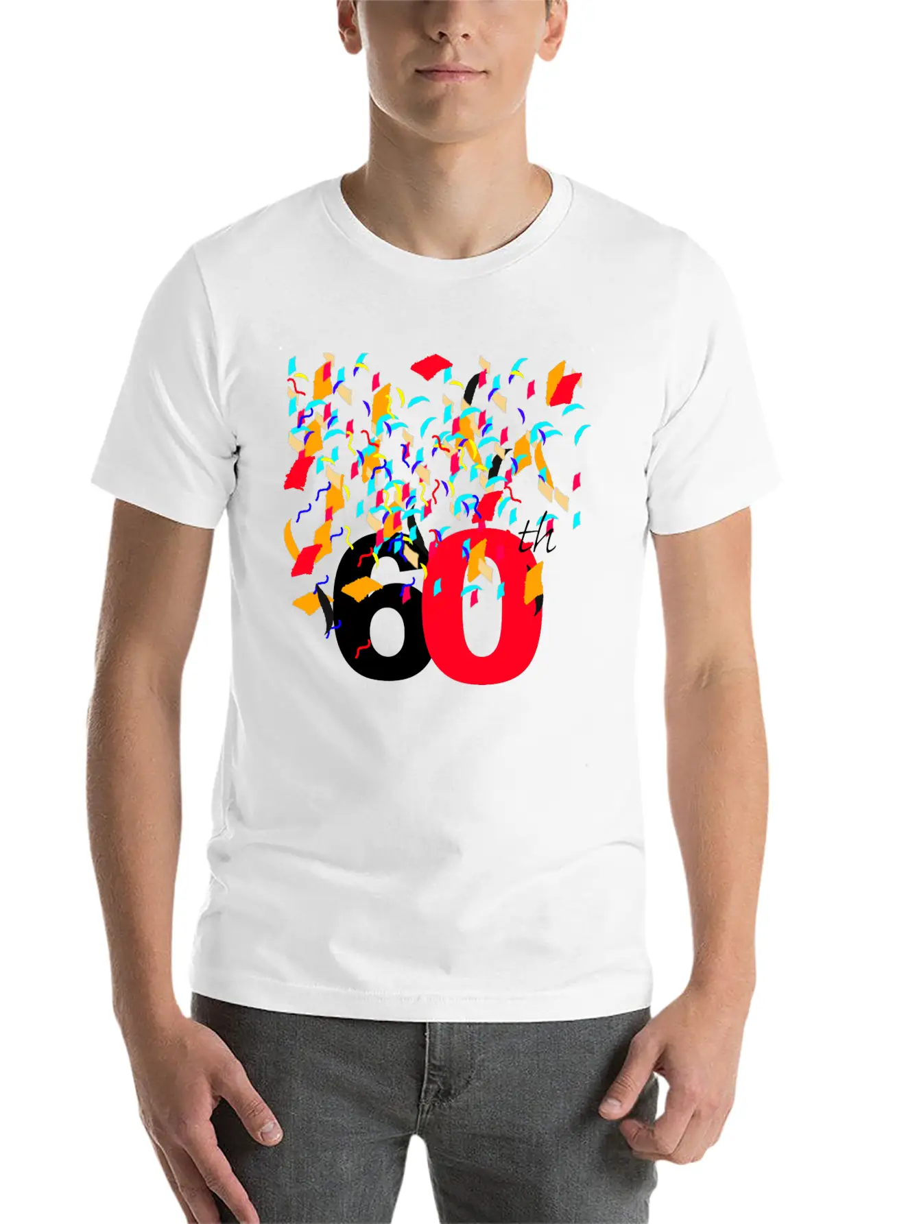 60th Celebrating,Anniversary,Birthday T-shirt Soft Cotton Short Sleeve Tee – Unisex Wardrobe Staple