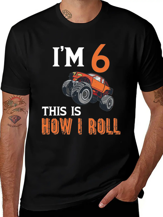 6th Birthday Monster Truck Breathable Soft Cotton T-Shirt – Timeless Casual Look