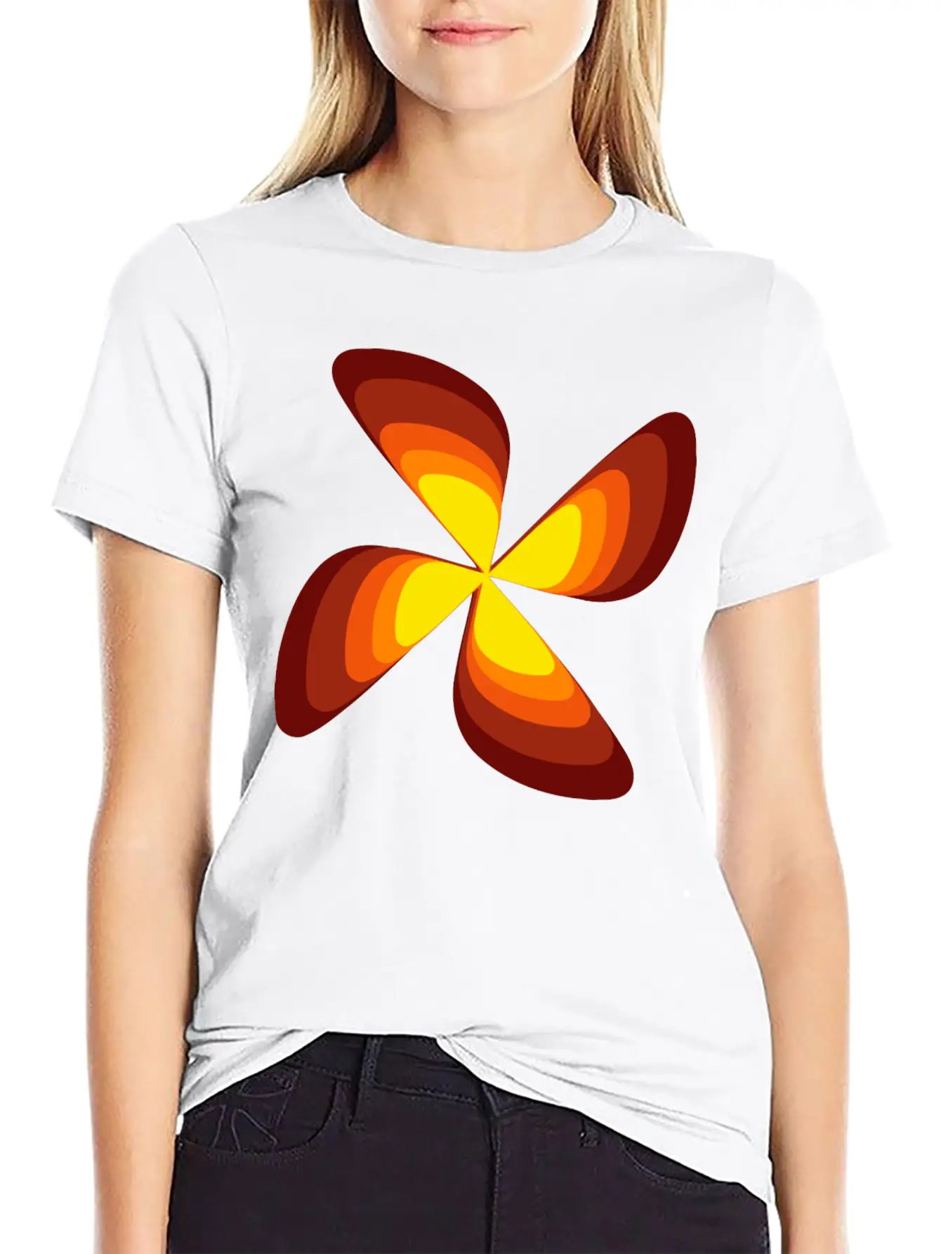 70s Flower Casual Graphic T-Shirt – Simple And Comfortable Daily Wear