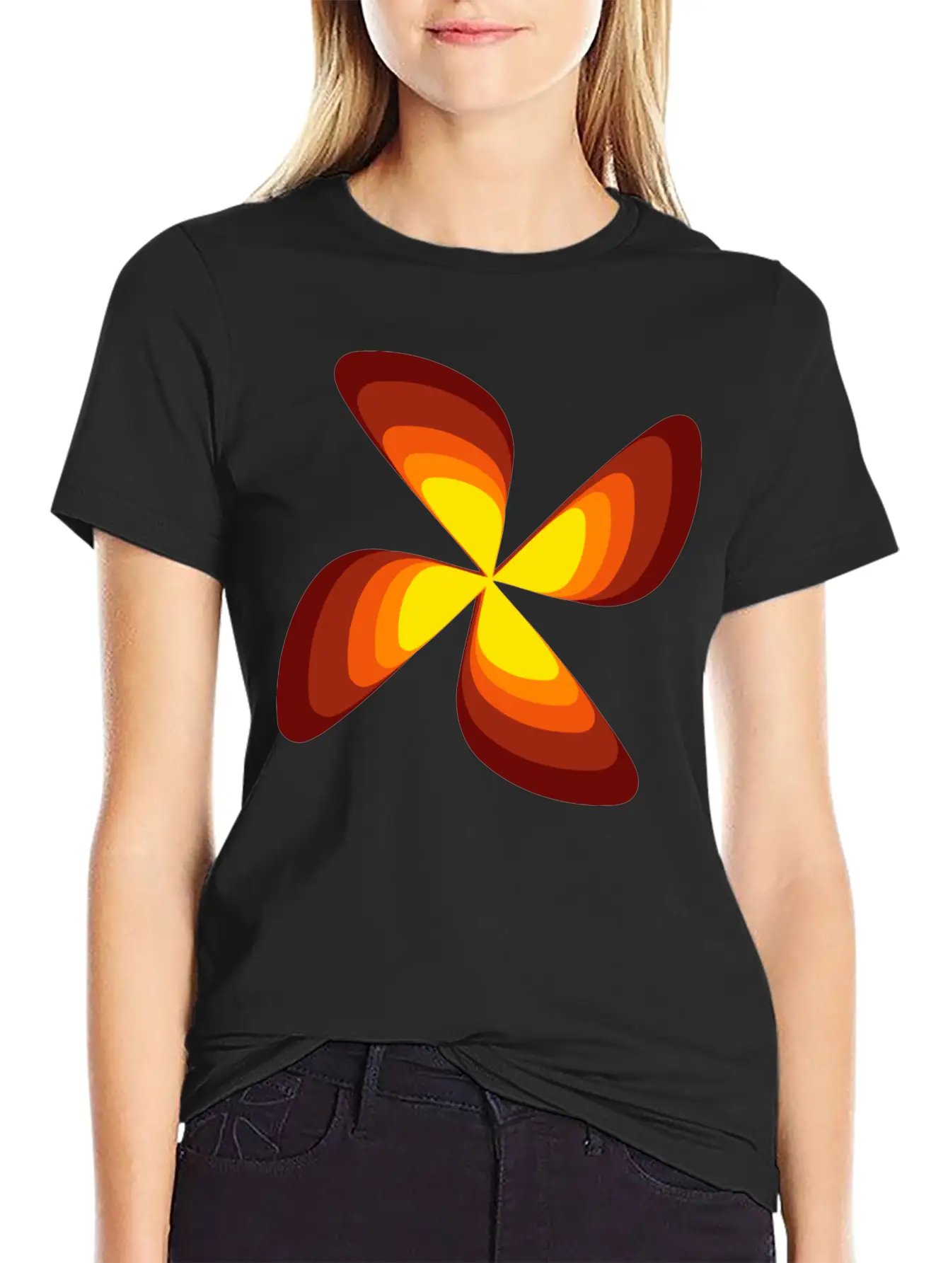 70s Flower Casual Graphic T-Shirt – Simple And Comfortable Daily Wear