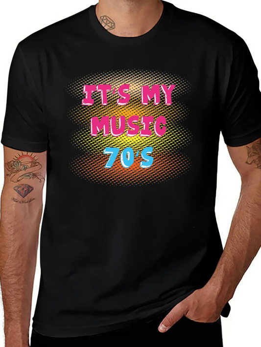 70s Music Breathable Soft Cotton T-Shirt – Timeless Casual Look