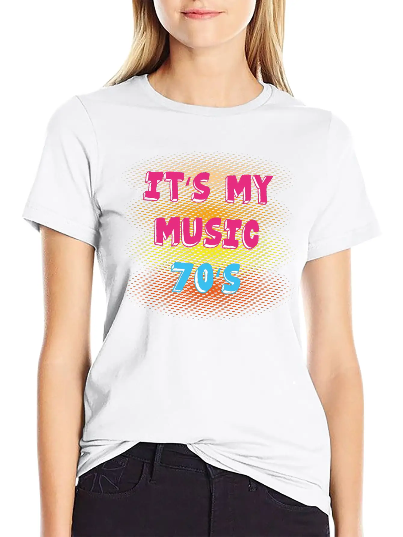 70s Music Breathable Soft Cotton T-Shirt – Timeless Casual Look