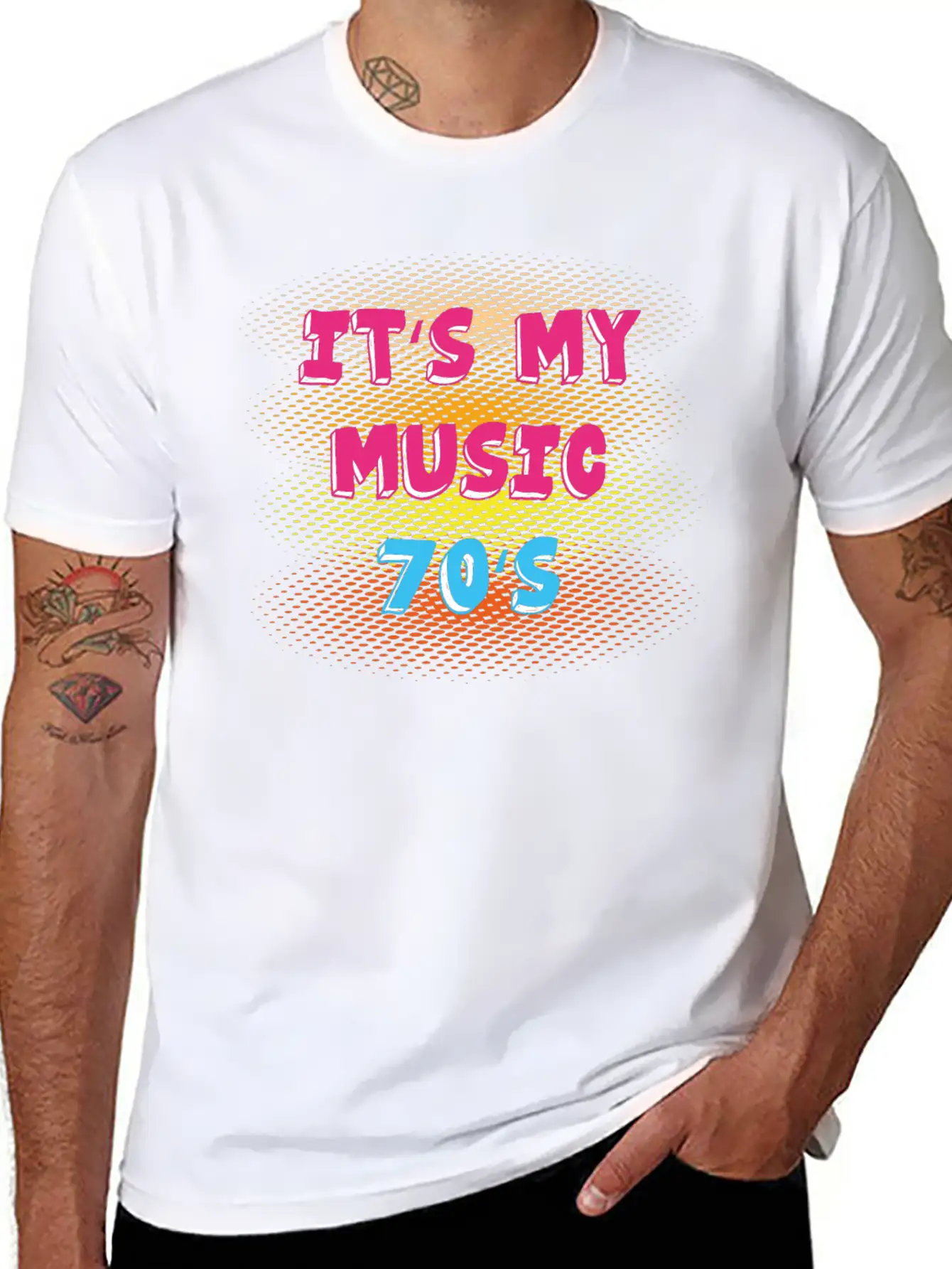 70s Music Breathable Soft Cotton T-Shirt – Timeless Casual Look