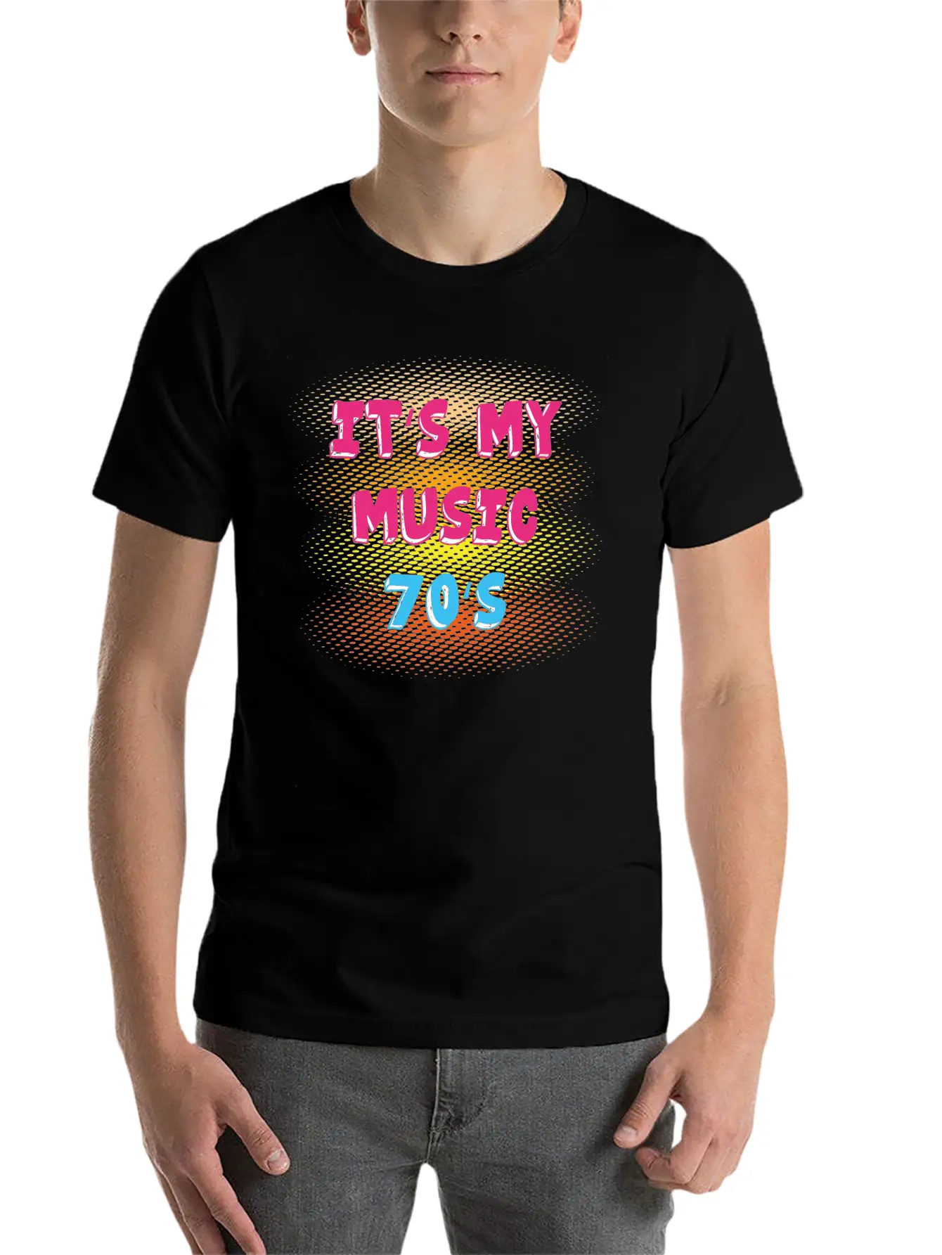 70s Music Breathable Soft Cotton T-Shirt – Timeless Casual Look