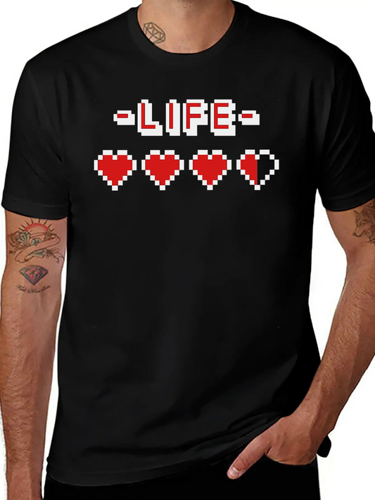 8-bit Gamer Lifebar Soft Cotton Short Sleeve Tee – Unisex Wardrobe Staple