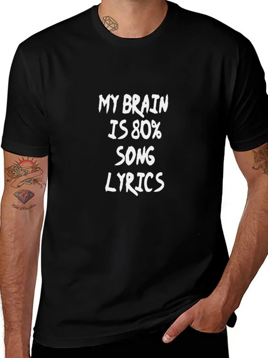 80 Percent Song Lyrics Funny Logo Classic Fit Graphic Tee For Daily Comfort – Unisex Cotton Shirt