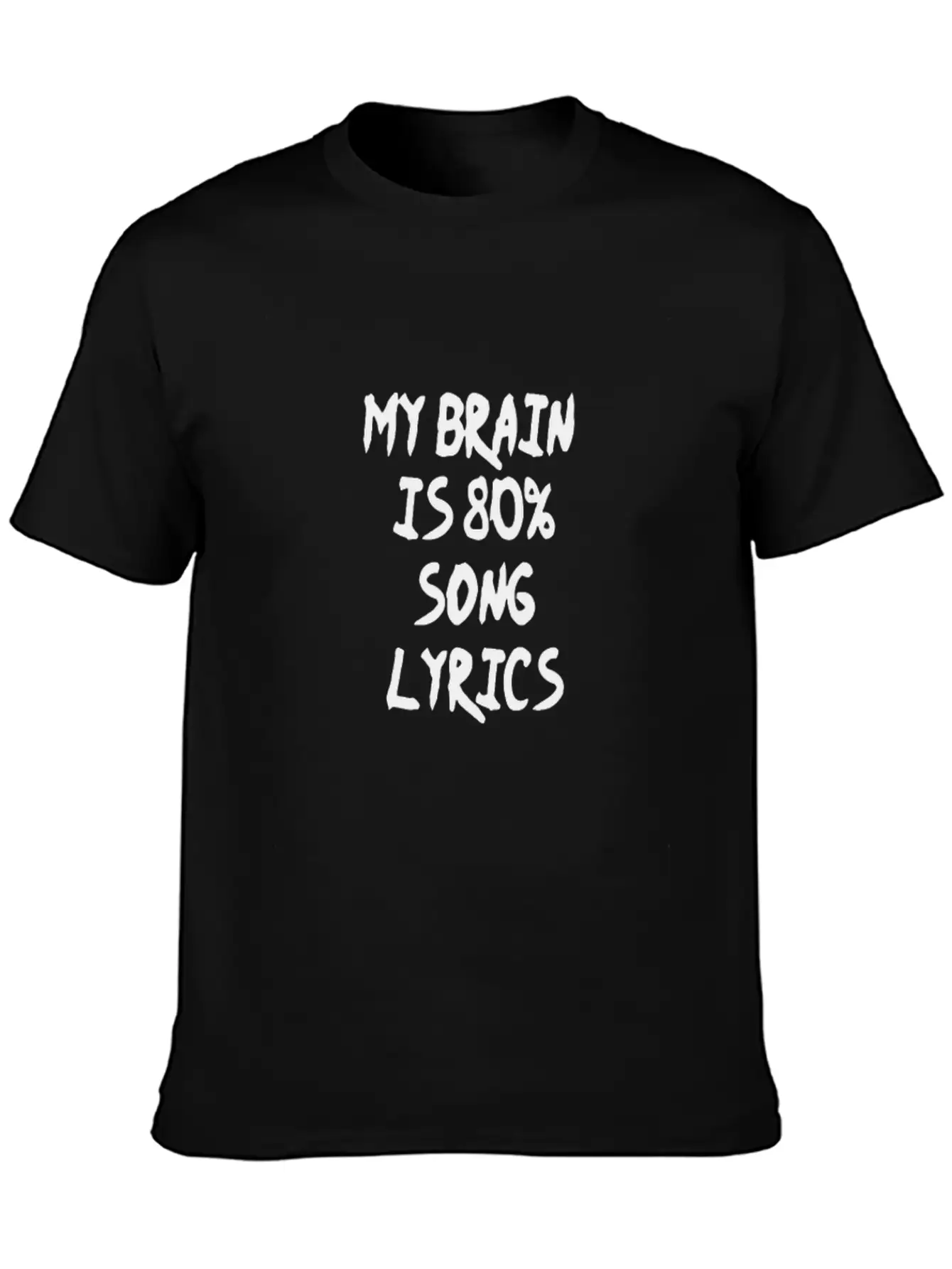 80 Percent Song Lyrics Funny Logo Classic Fit Graphic Tee For Daily Comfort – Unisex Cotton Shirt