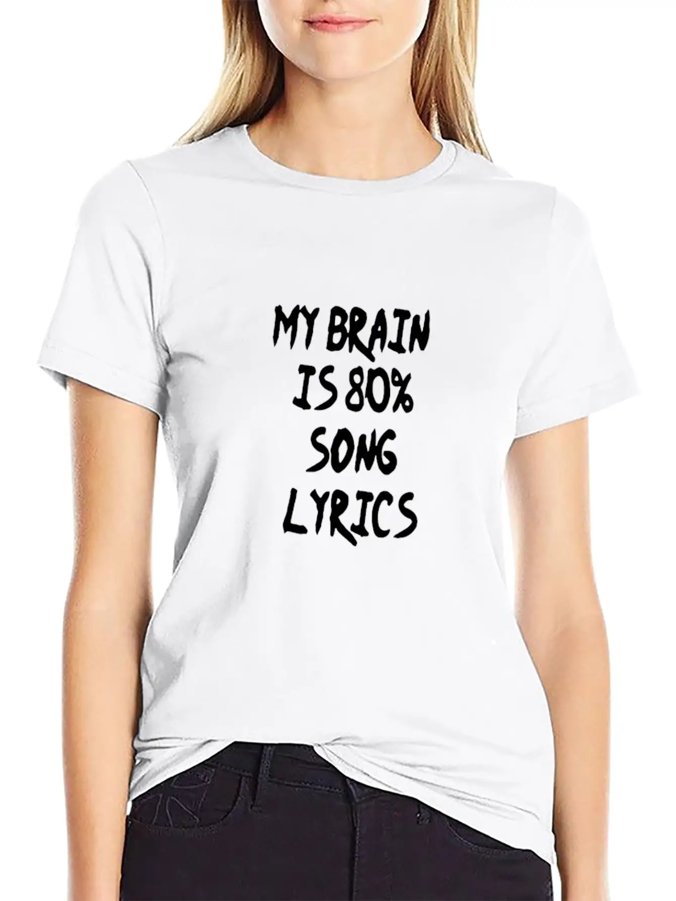 80 Percent Song Lyrics Funny Logo Classic Fit Graphic Tee For Daily Comfort – Unisex Cotton Shirt