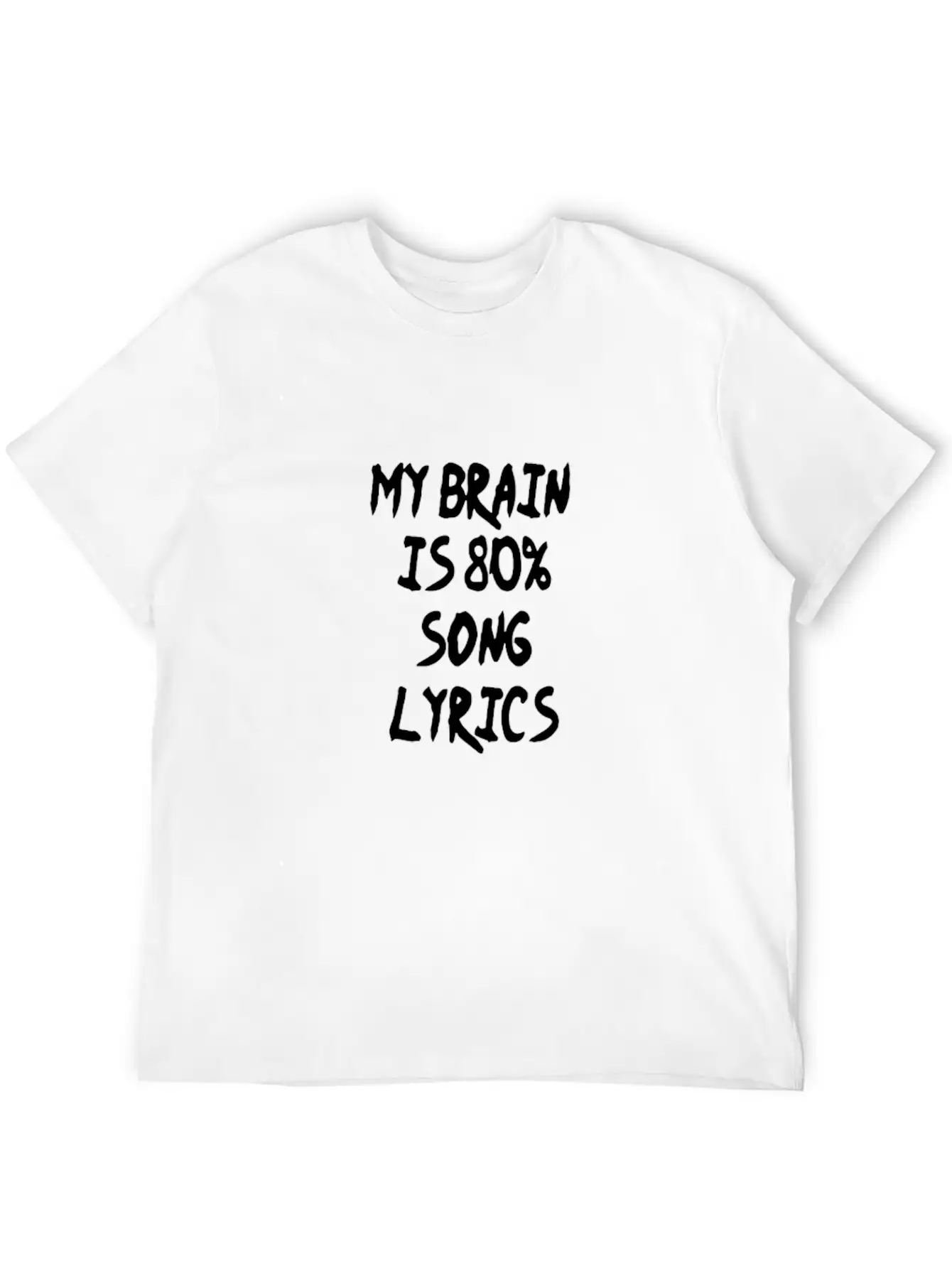 80 Percent Song Lyrics Funny Logo Classic Fit Graphic Tee For Daily Comfort – Unisex Cotton Shirt