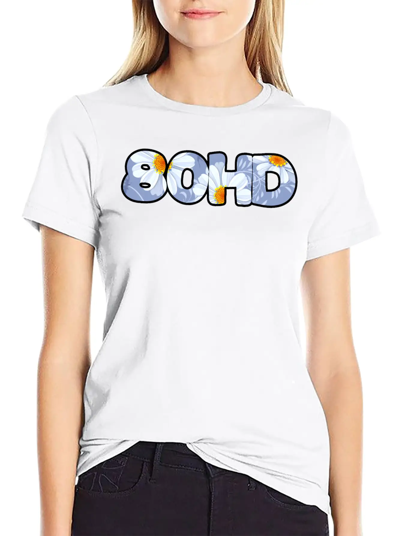 80hd ADHD Daisy Essential Unisex Summer Tee – Soft Cotton Casual Fit
